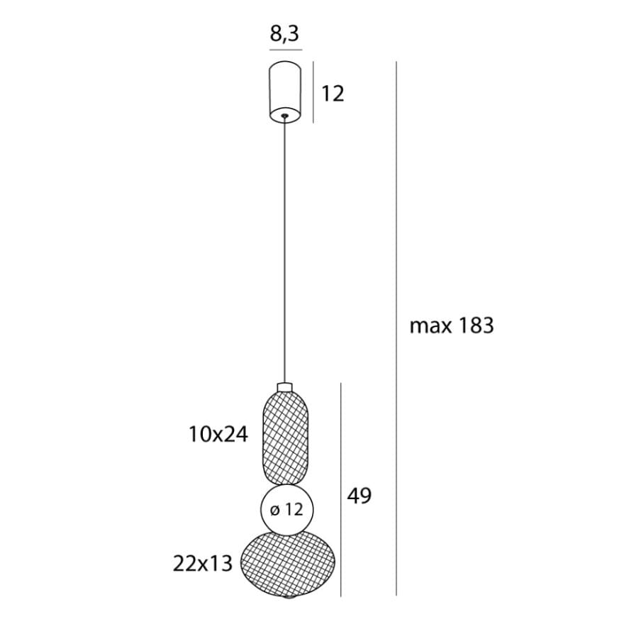 MAXLIGHT BORA A P0591 pakabinamas šviestuvas
