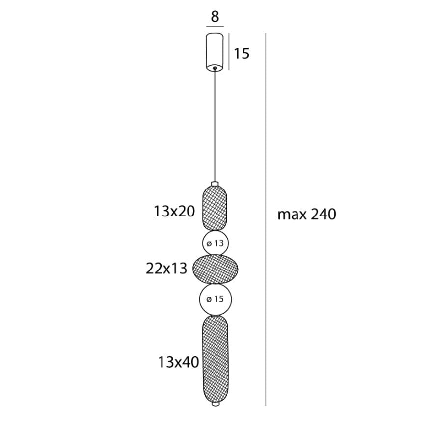 MAXLIGHT BORA B P0592 pakabinamas šviestuvas