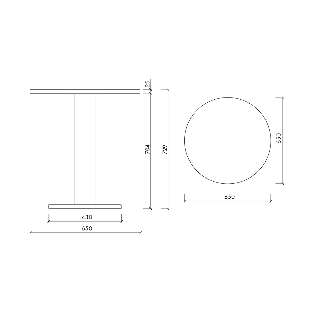 SOOL valgomasis stalas Ø 65 cm | Ø 80 cm