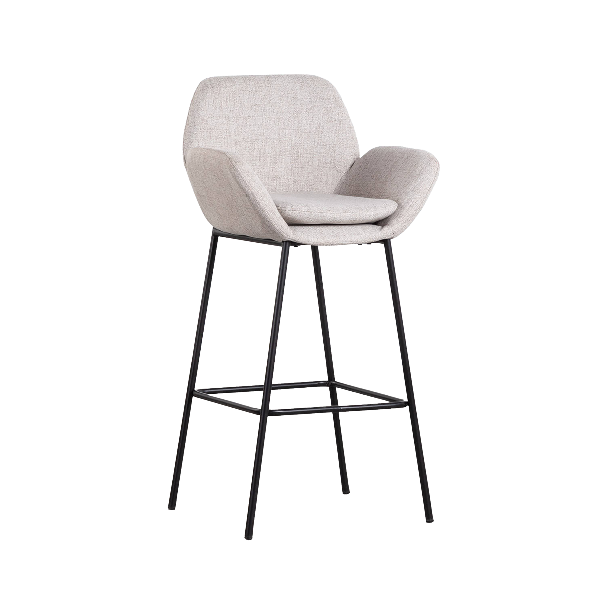 Minkšta ir patogi pusbario kėdė su piku audiniu