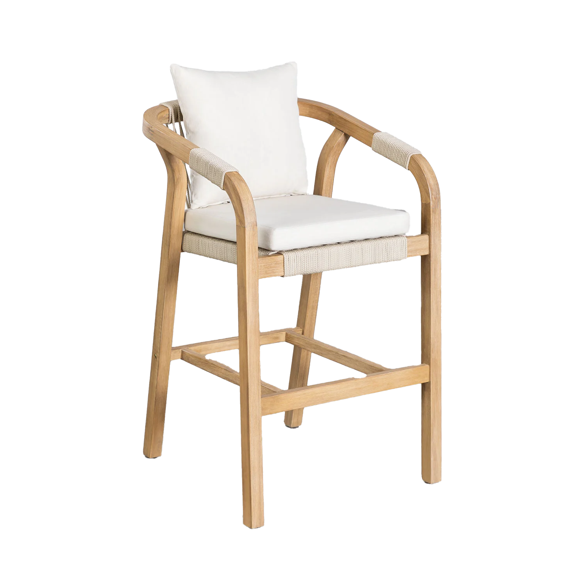 Natūralaus akacijos medienos pusbario kėdė Ubud