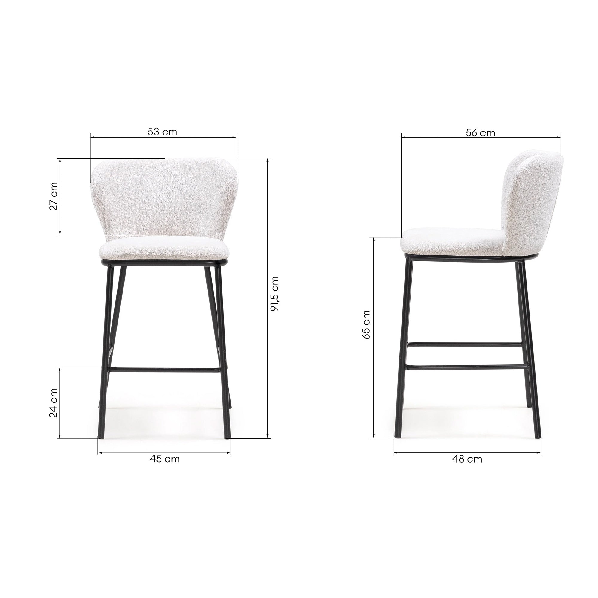 Pusbario kėdė SILVI 65 cm