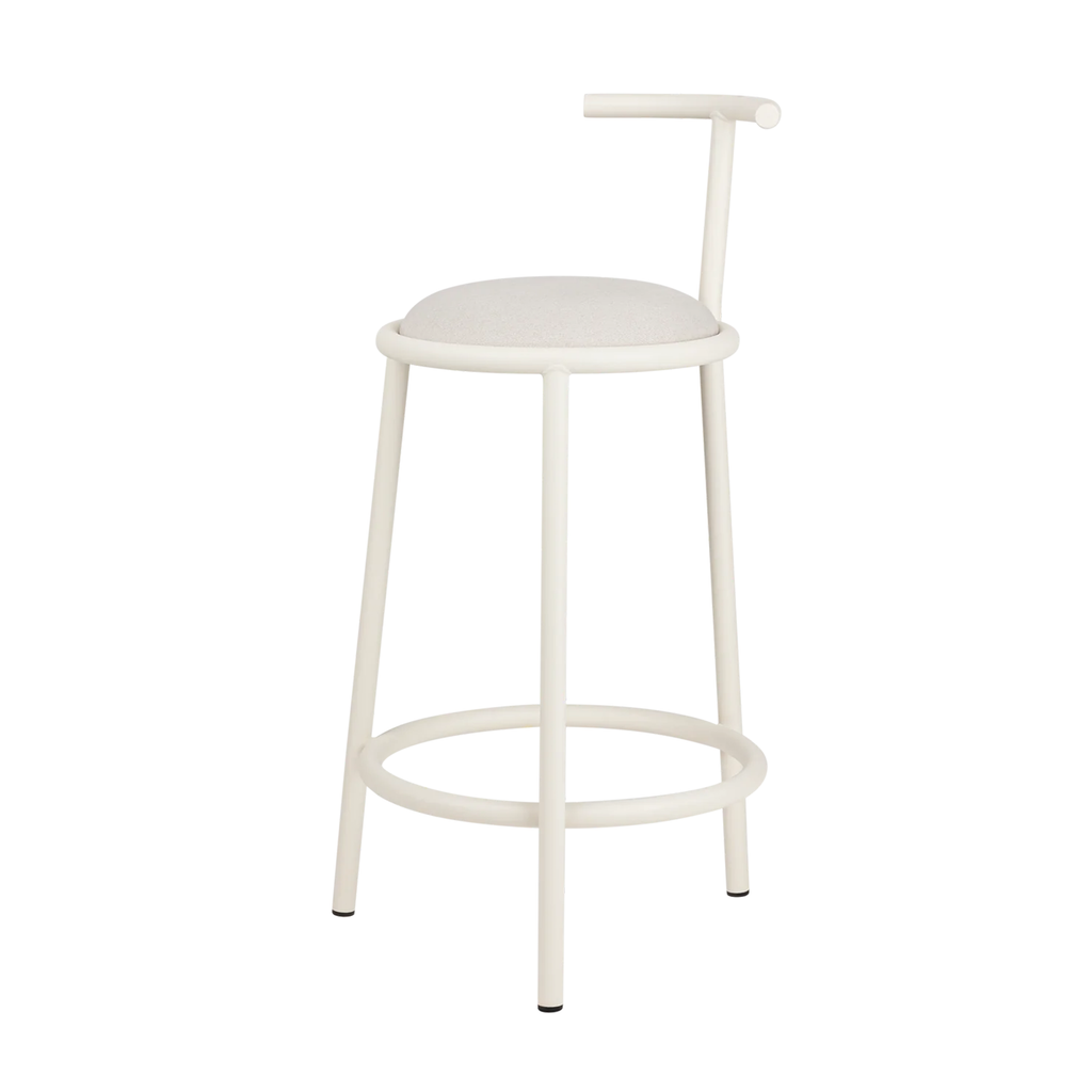 Baltos spalvos metalinė baro kėdė hogo | decorada.lt