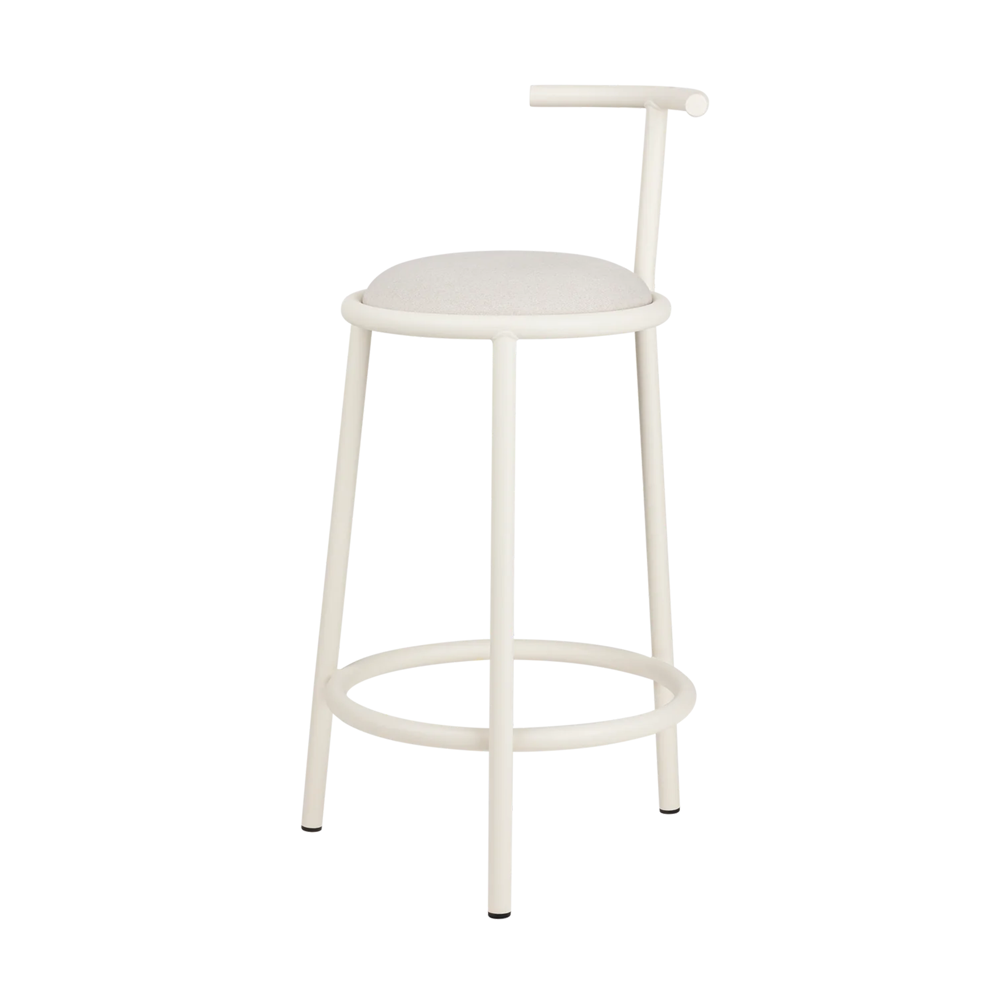 Baltos spalvos metalinė baro kėdė hogo | decorada.lt