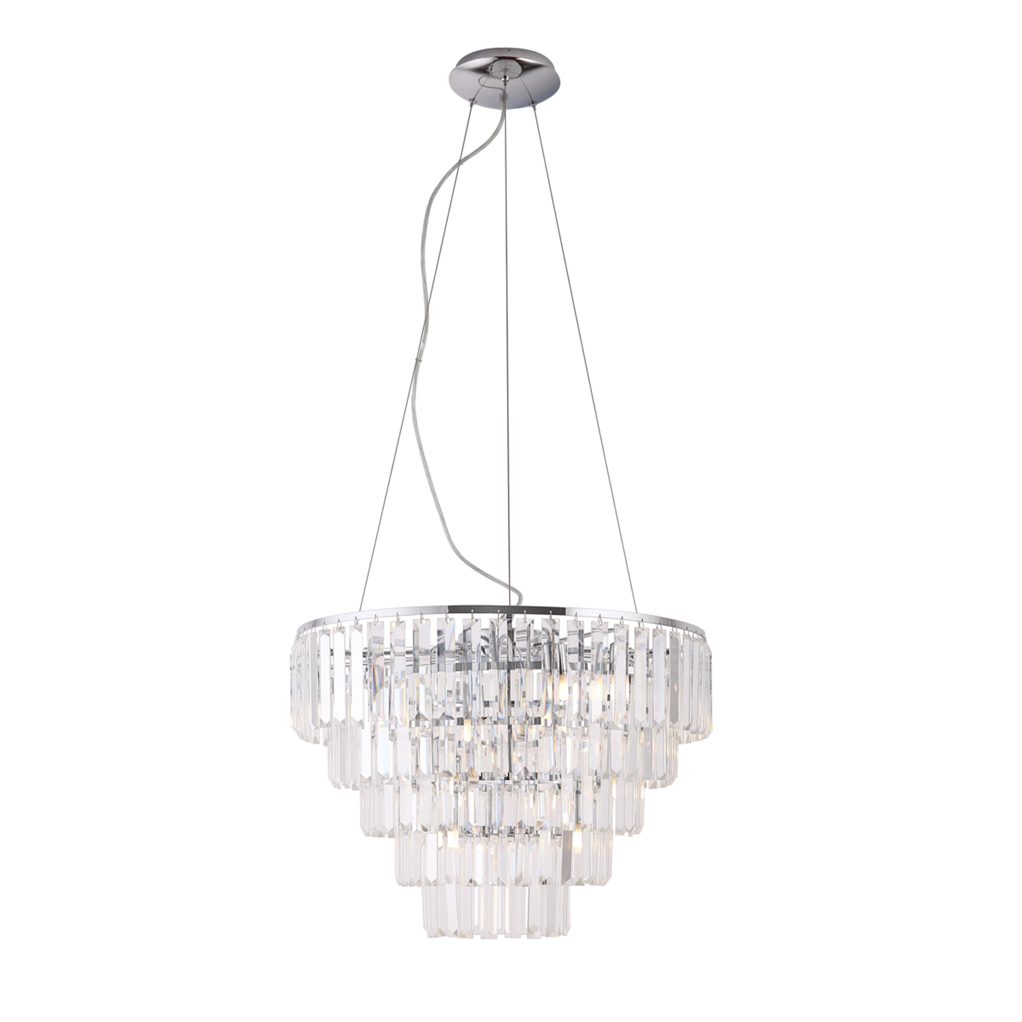 maxlight pakabinamas šviestuvas chromo apdailos modernios klasikos ikona suteikia prabangą ir tampa interjero akcentu