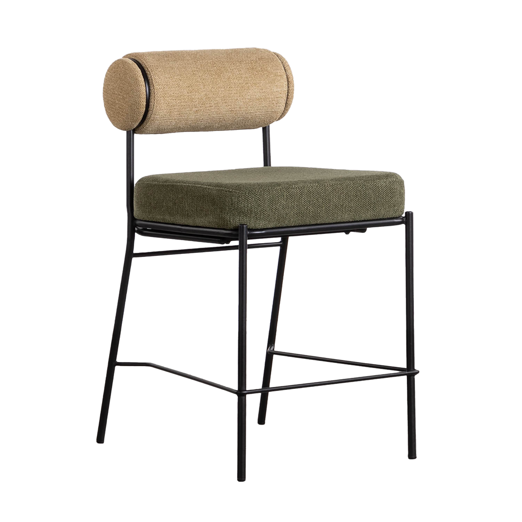 Minkšta pusbario kėdė su dideliu patogiu atlošu Eila