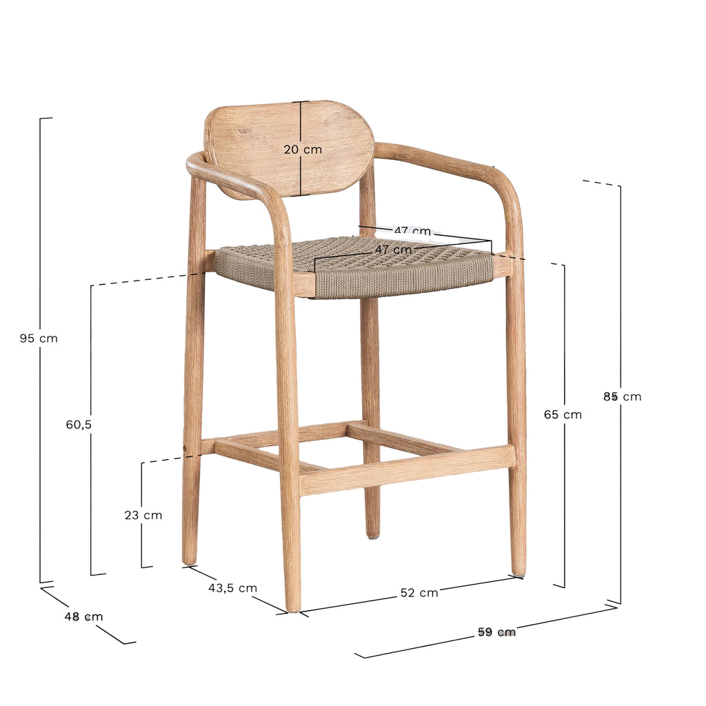 Pusbario kėdė NILA 65 cm