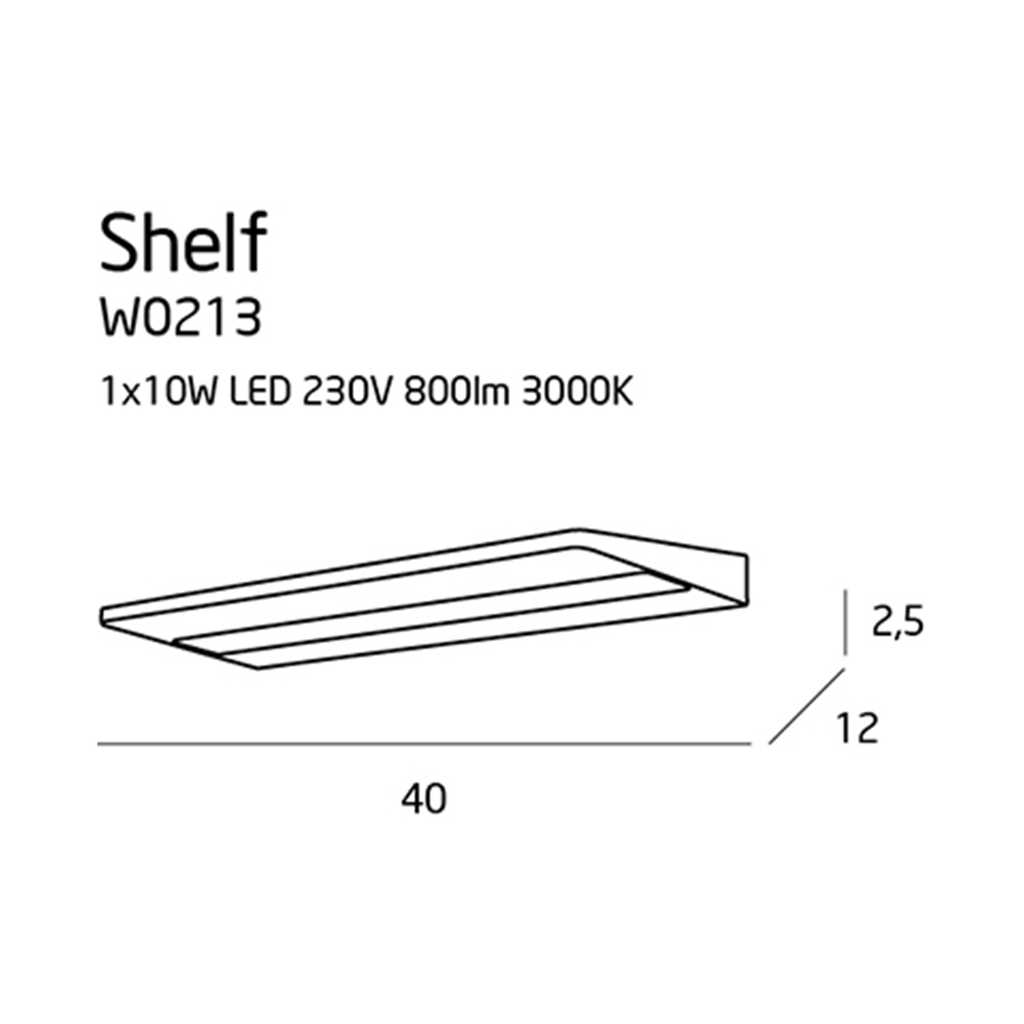 MAXLIGHT SHELF sieninis šviestuvas