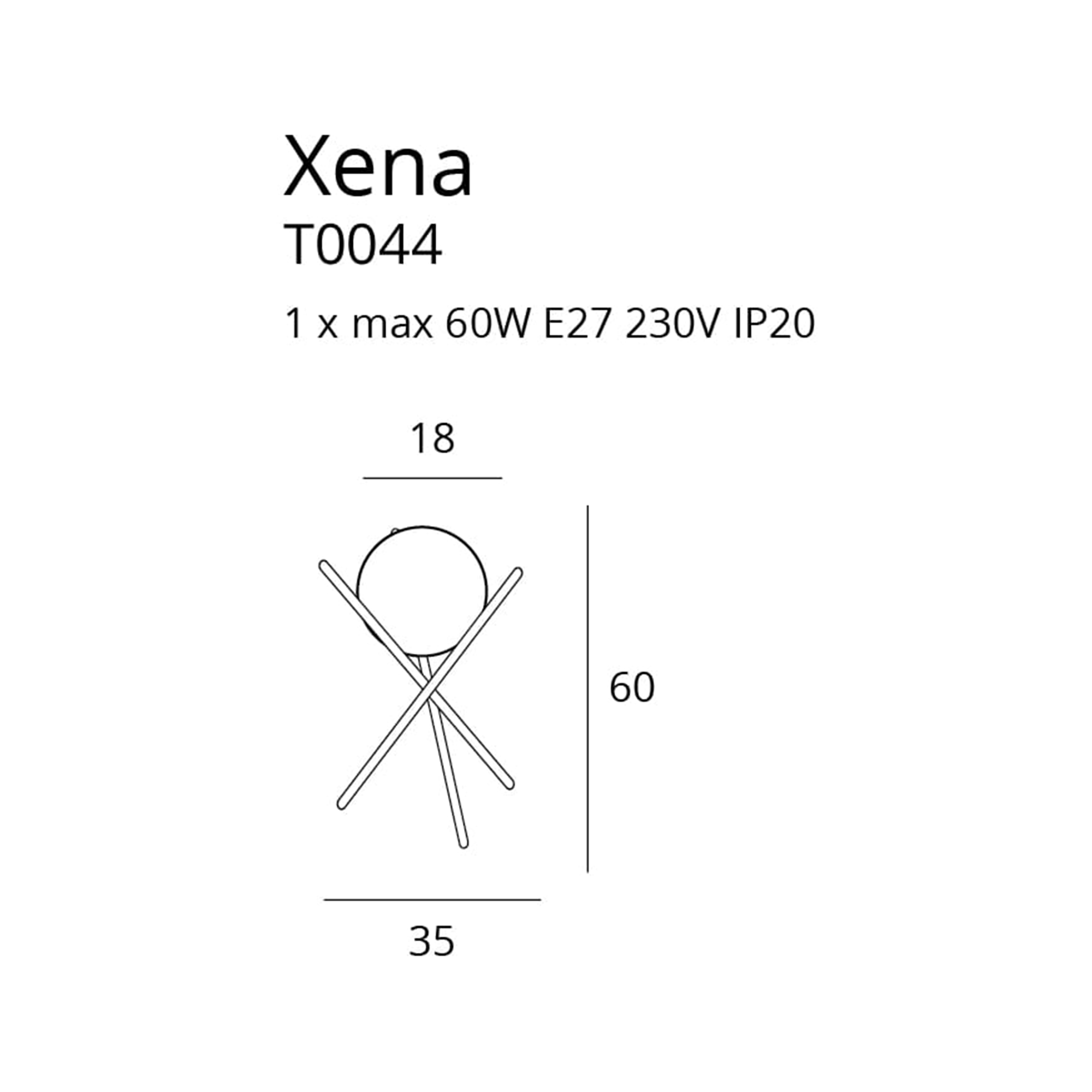 MAXLIGHT XENA stalinis šviestuvas