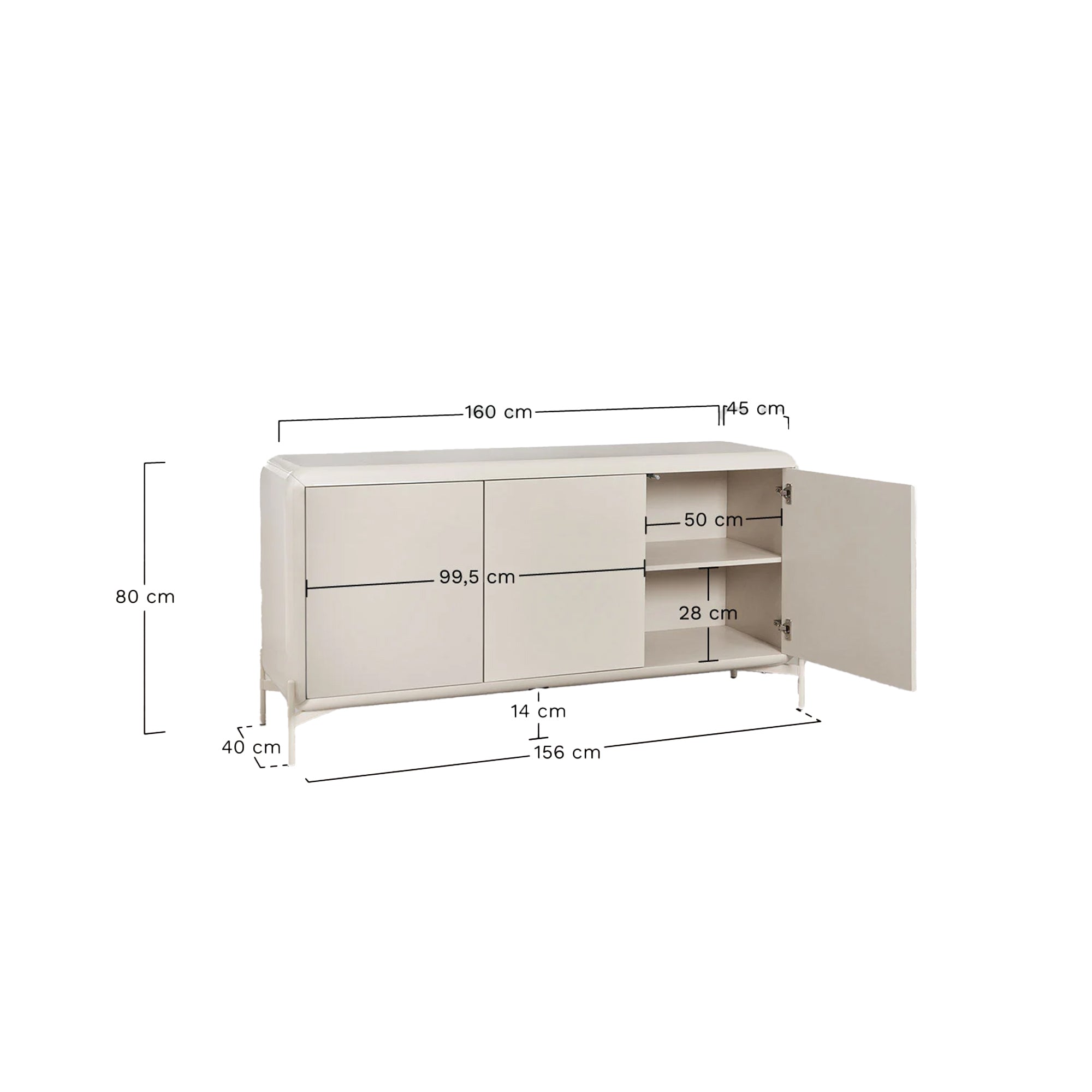 LAZE komoda 160×45 cm