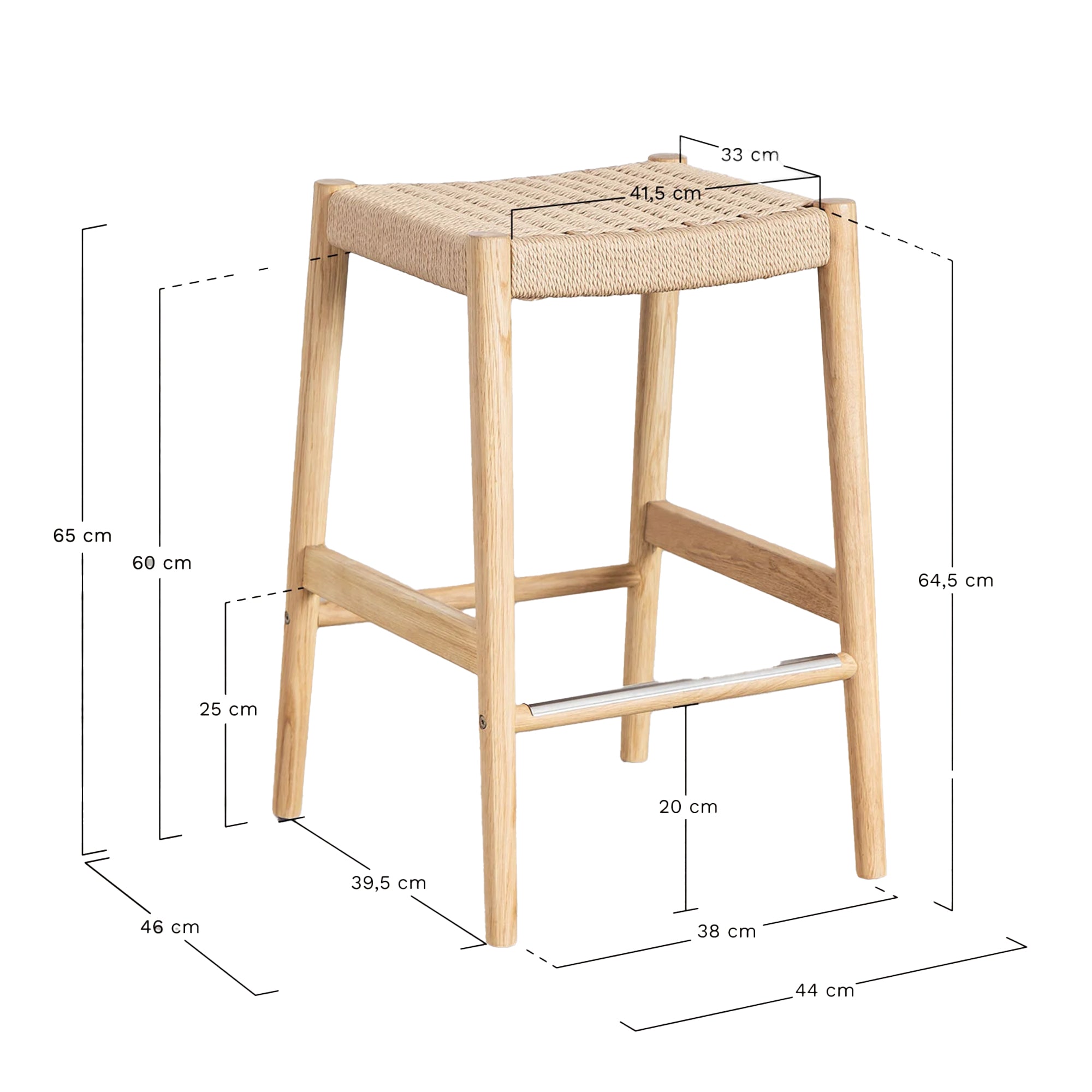 Pusbario kėdė ARAM 65 cm