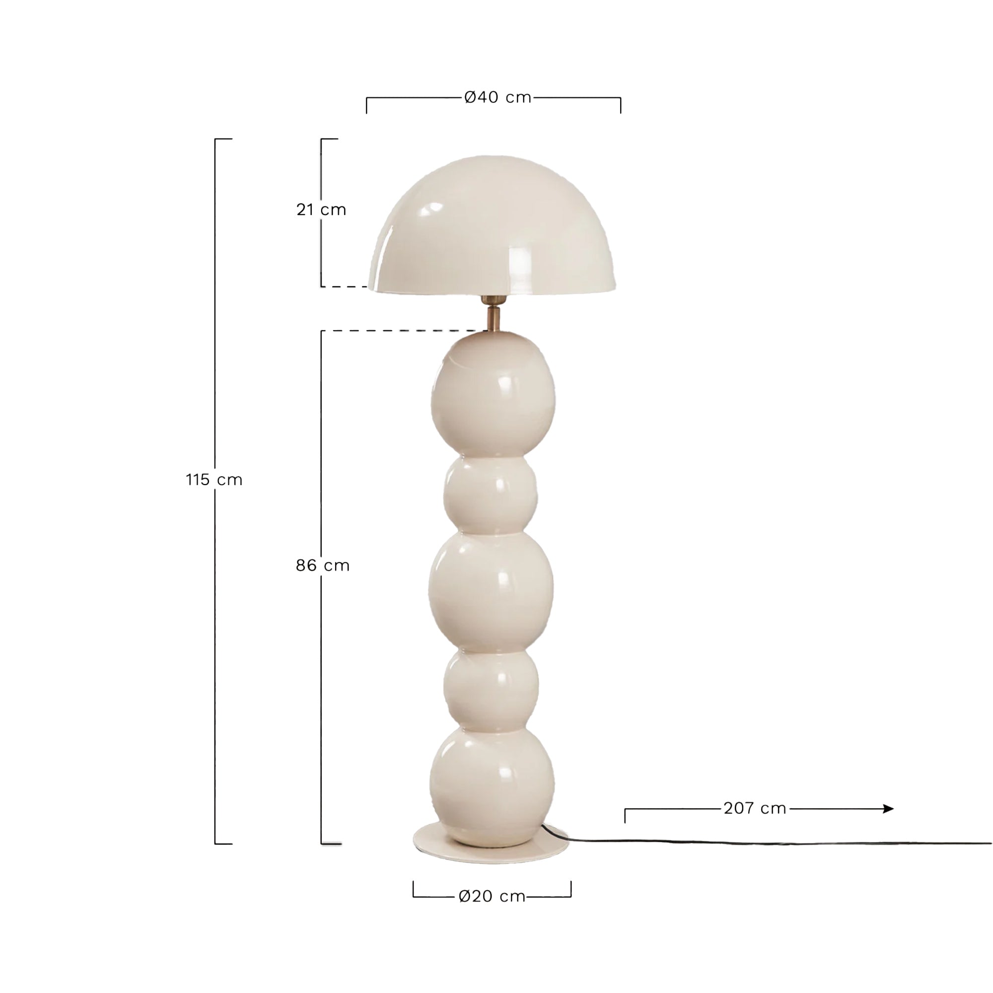 BELLOU pastatomas šviestuvas 115 cm | 155 cm