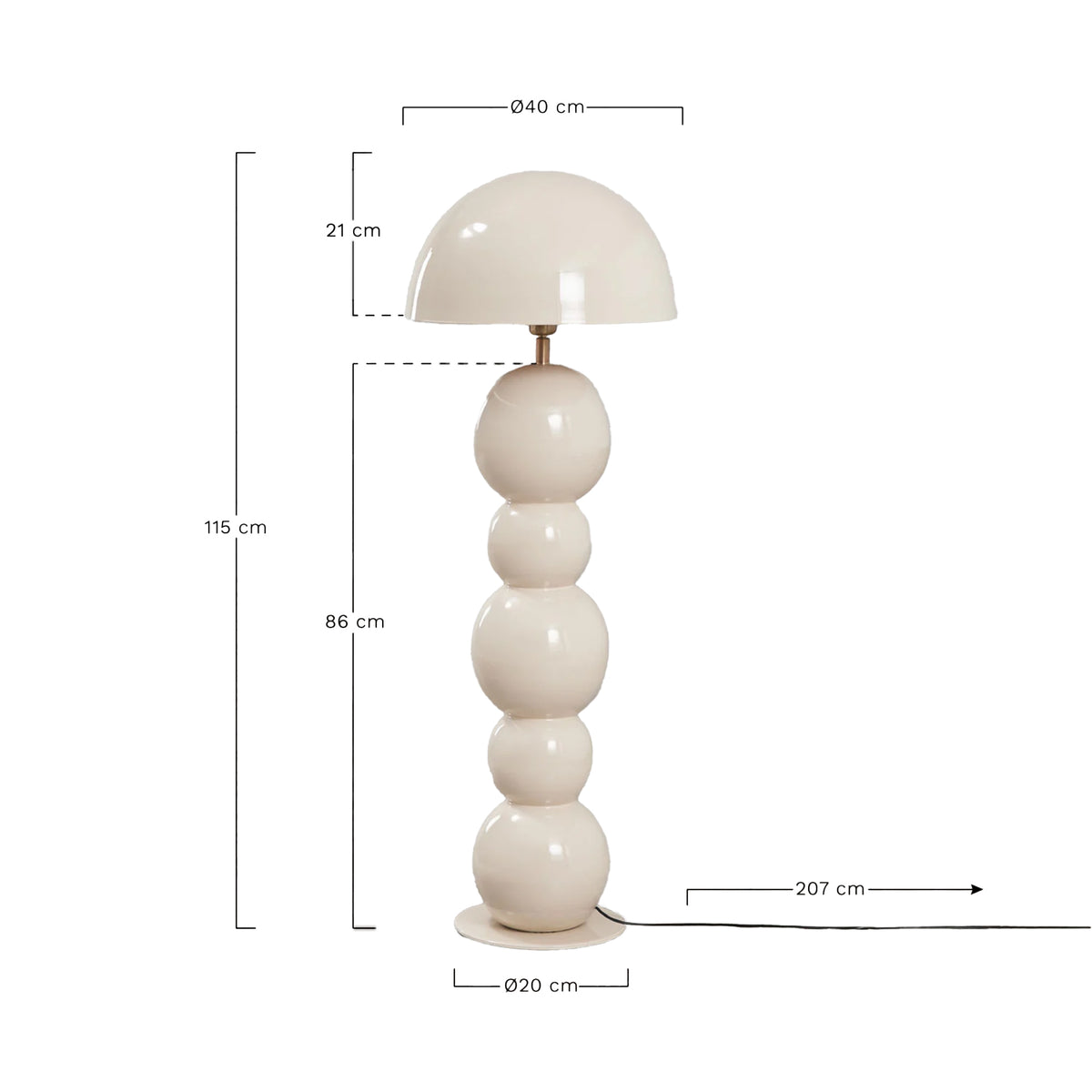 BULIA pastatomas šviestuvas 115 cm | 155 cm