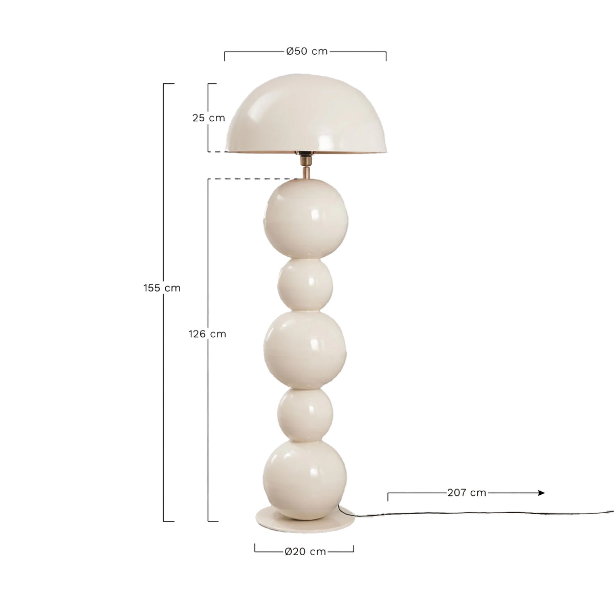 BULIA pastatomas šviestuvas 115 cm | 155 cm