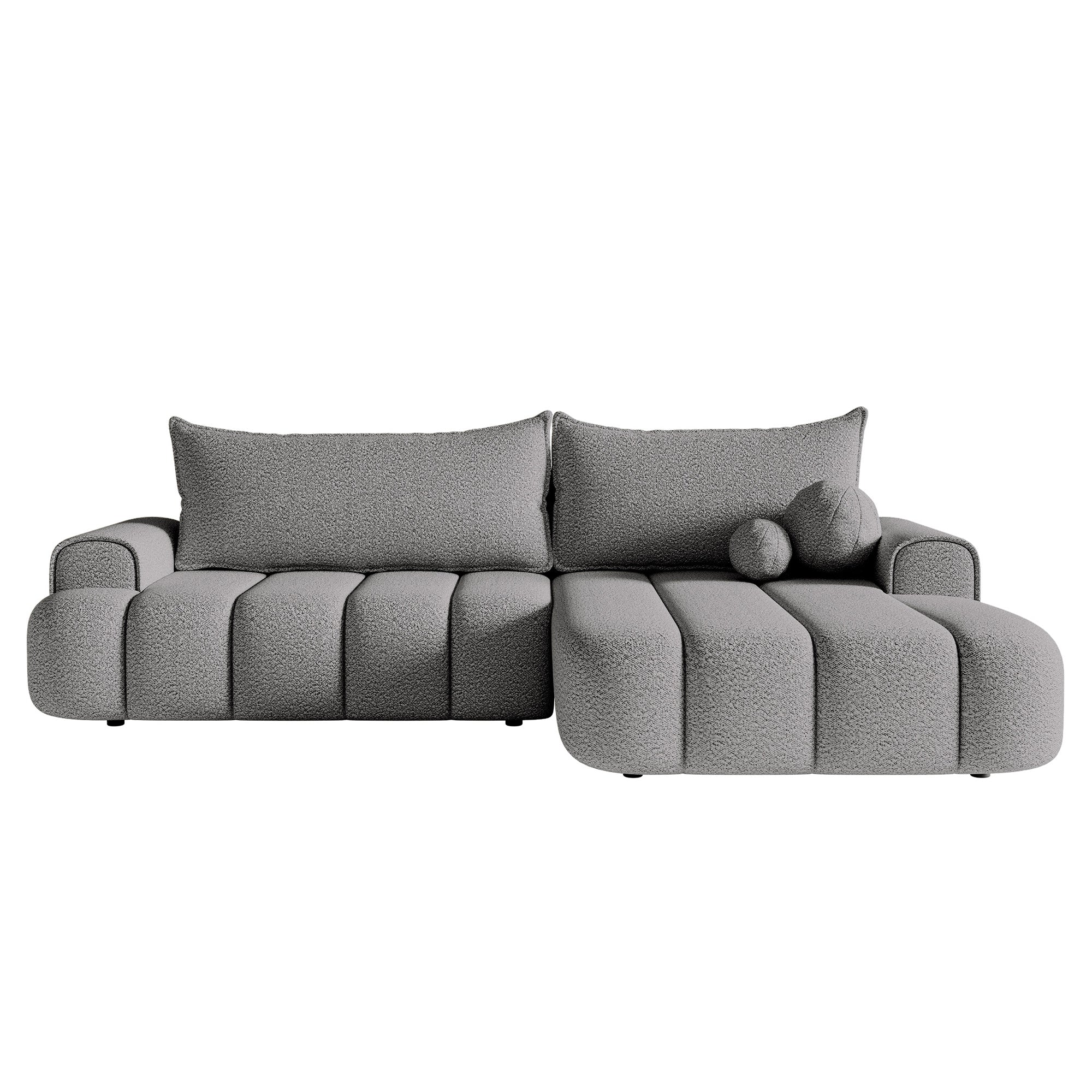 Kampinė miegamoji sofa DELINA Bouclé 275 cm