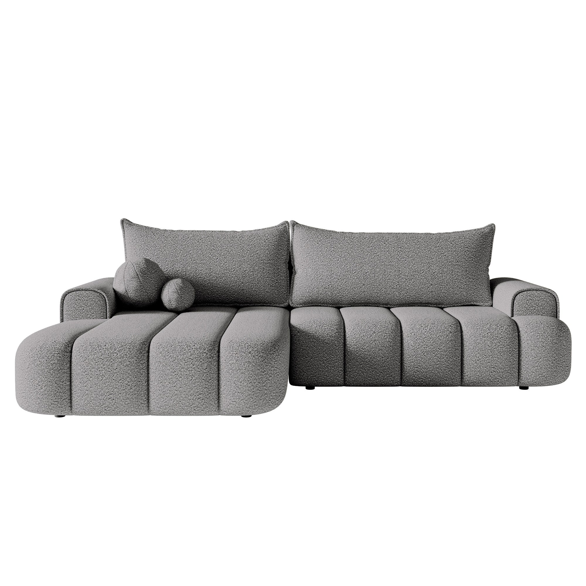 Kampinė miegamoji sofa DELINA Bouclé 275 cm