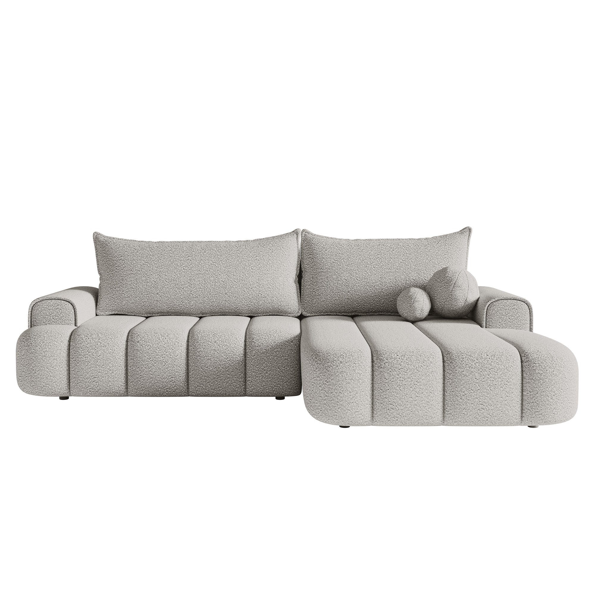 Kampinė miegamoji sofa DELINA Bouclé 275 cm