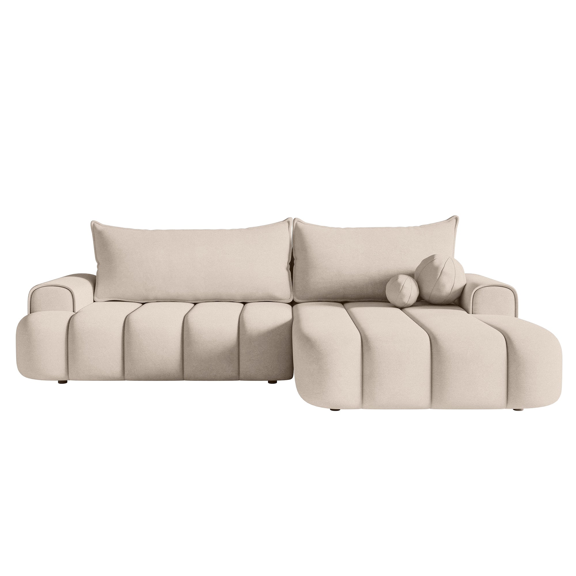 Kampinė miegamoji sofa DELINA Velour 275 cm
