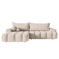 Kampinė miegamoji sofa DELINA Velour 275 cm