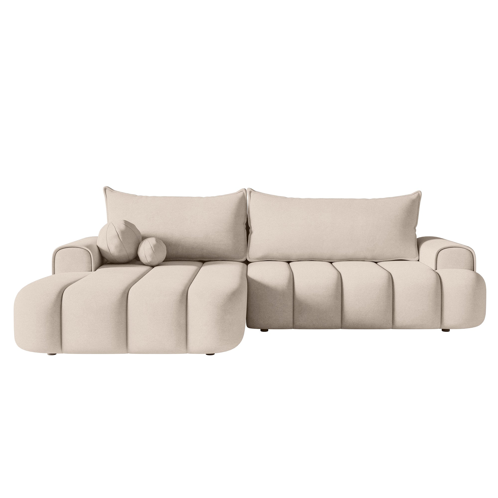 Kampinė miegamoji sofa DELINA Velour 275 cm