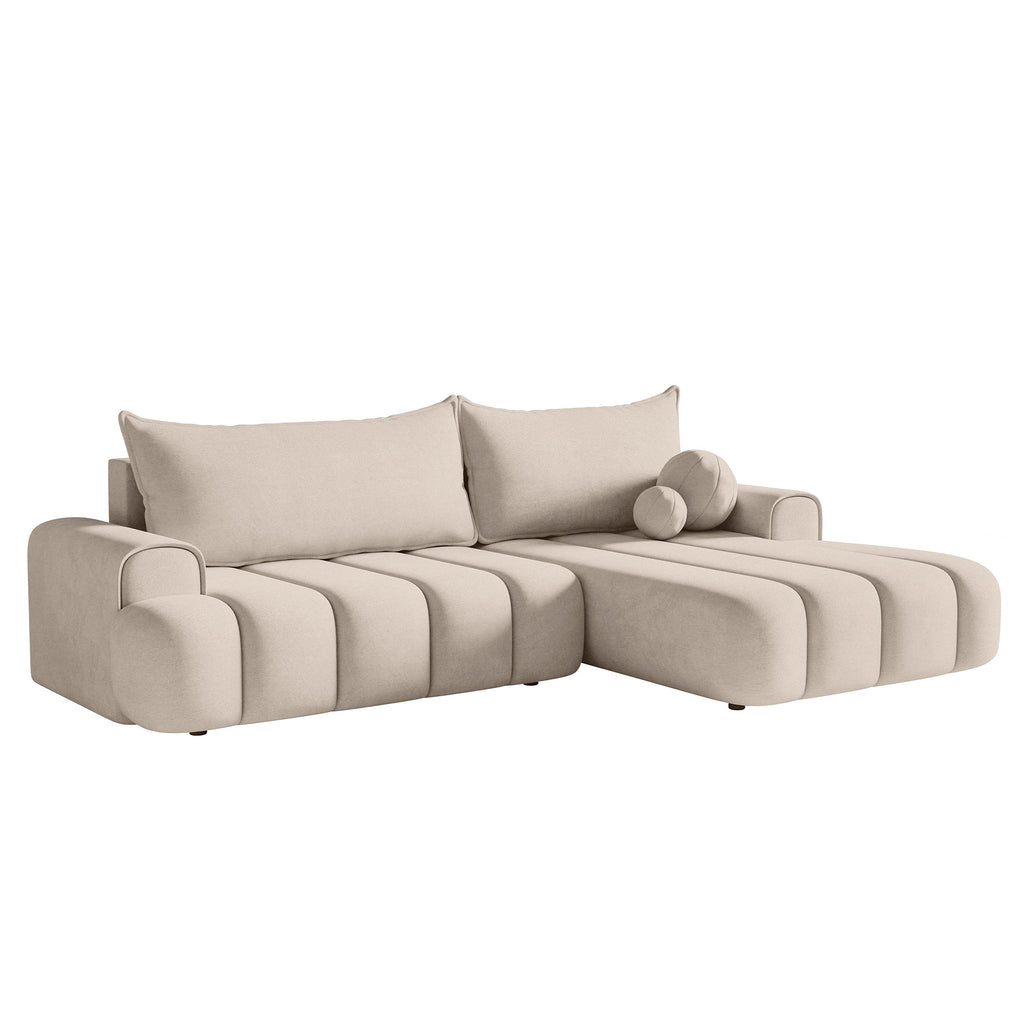 Kampinė miegamoji sofa DELINA Velour 275 cm