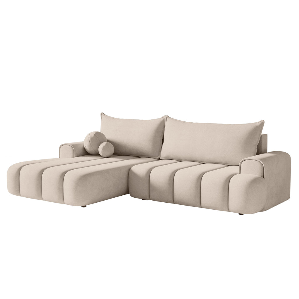 Kampinė miegamoji sofa DELINA Velour 275 cm