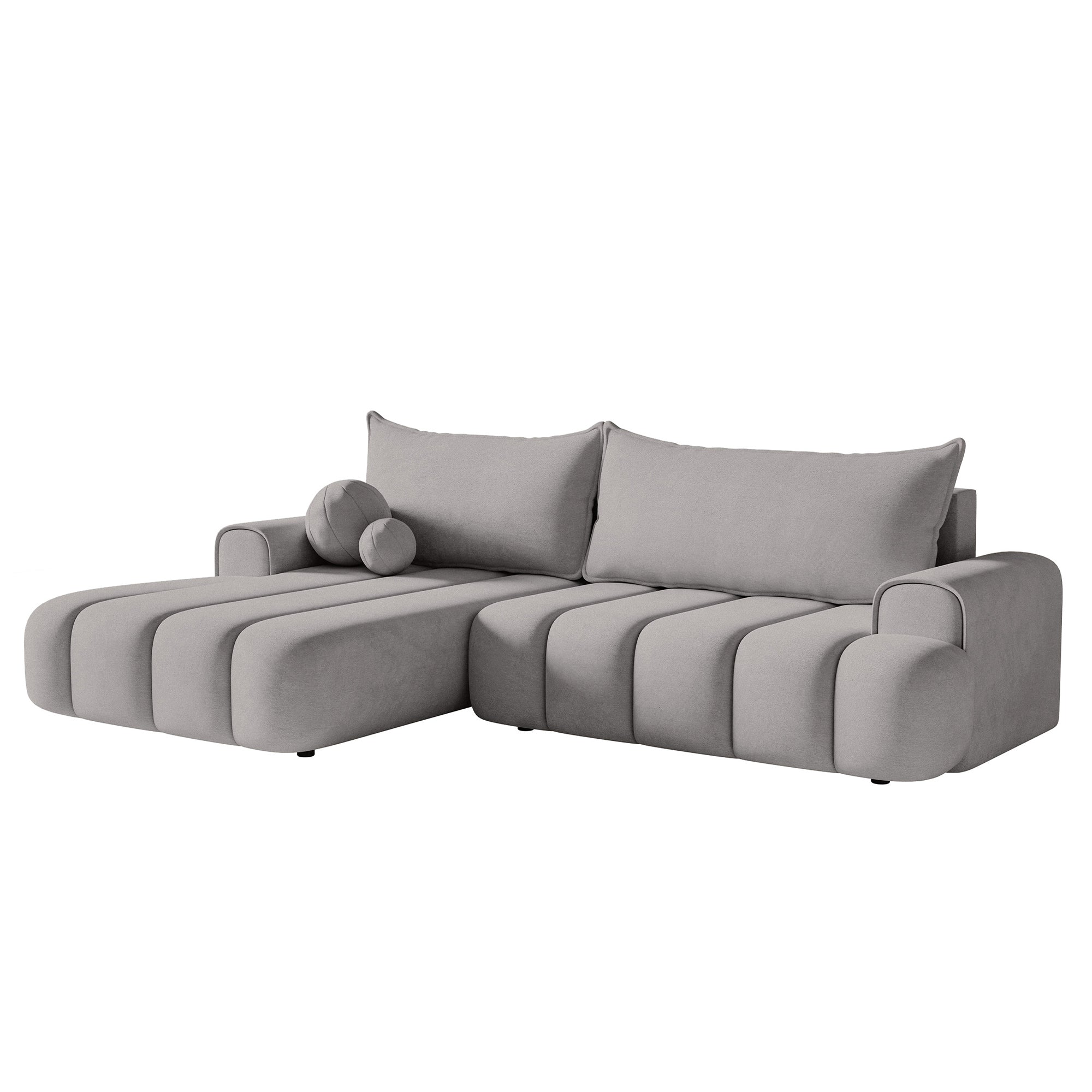 Kampinė miegamoji sofa DELINA Velour 275 cm