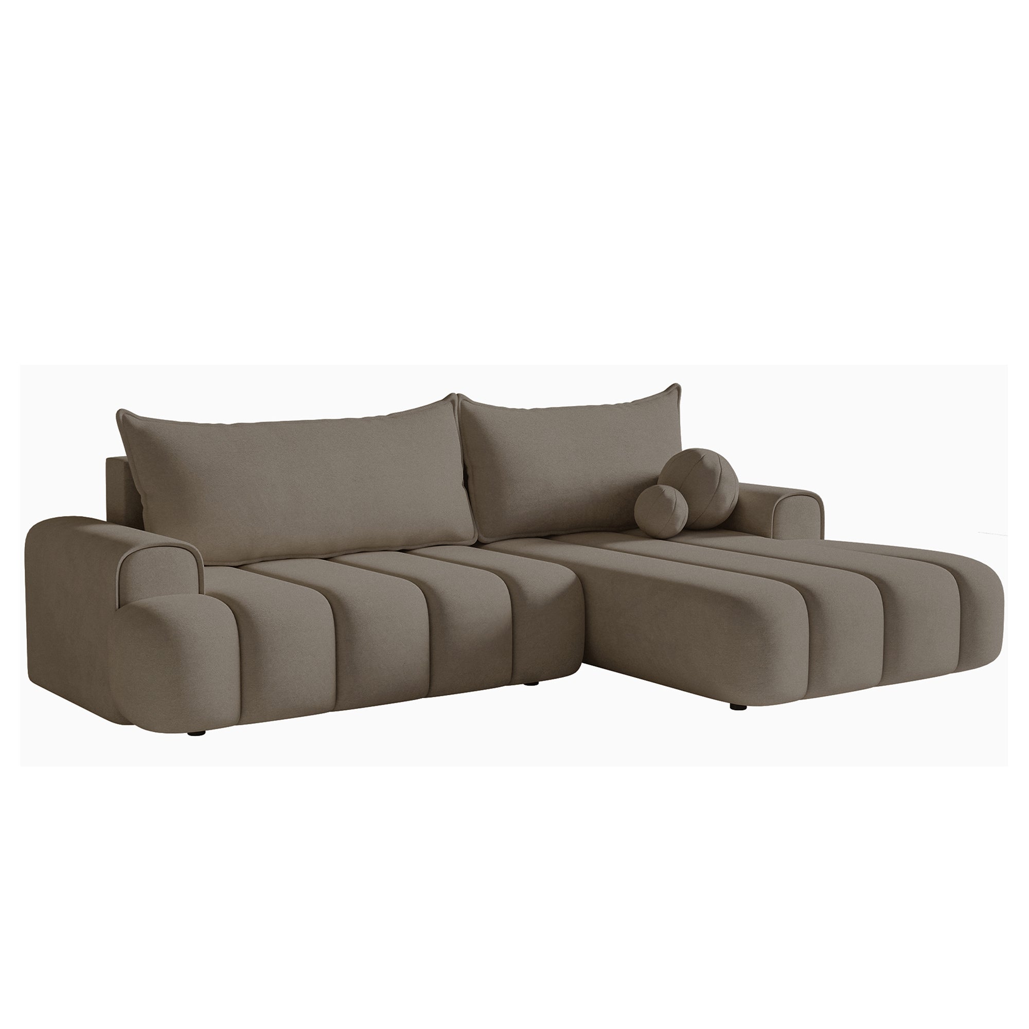 Kampinė miegamoji sofa DELINA Velour 275 cm