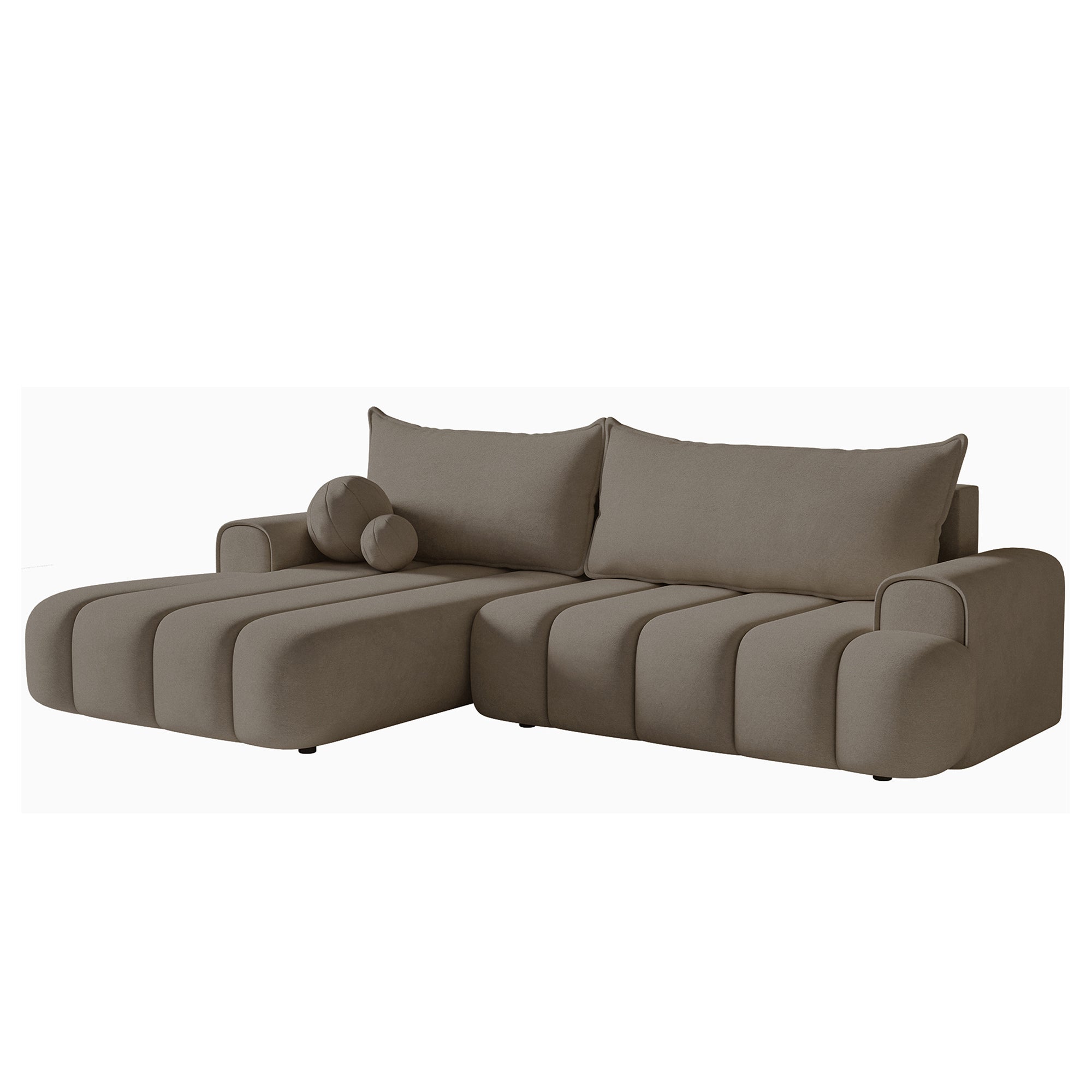 Kampinė miegamoji sofa DELINA Velour 275 cm