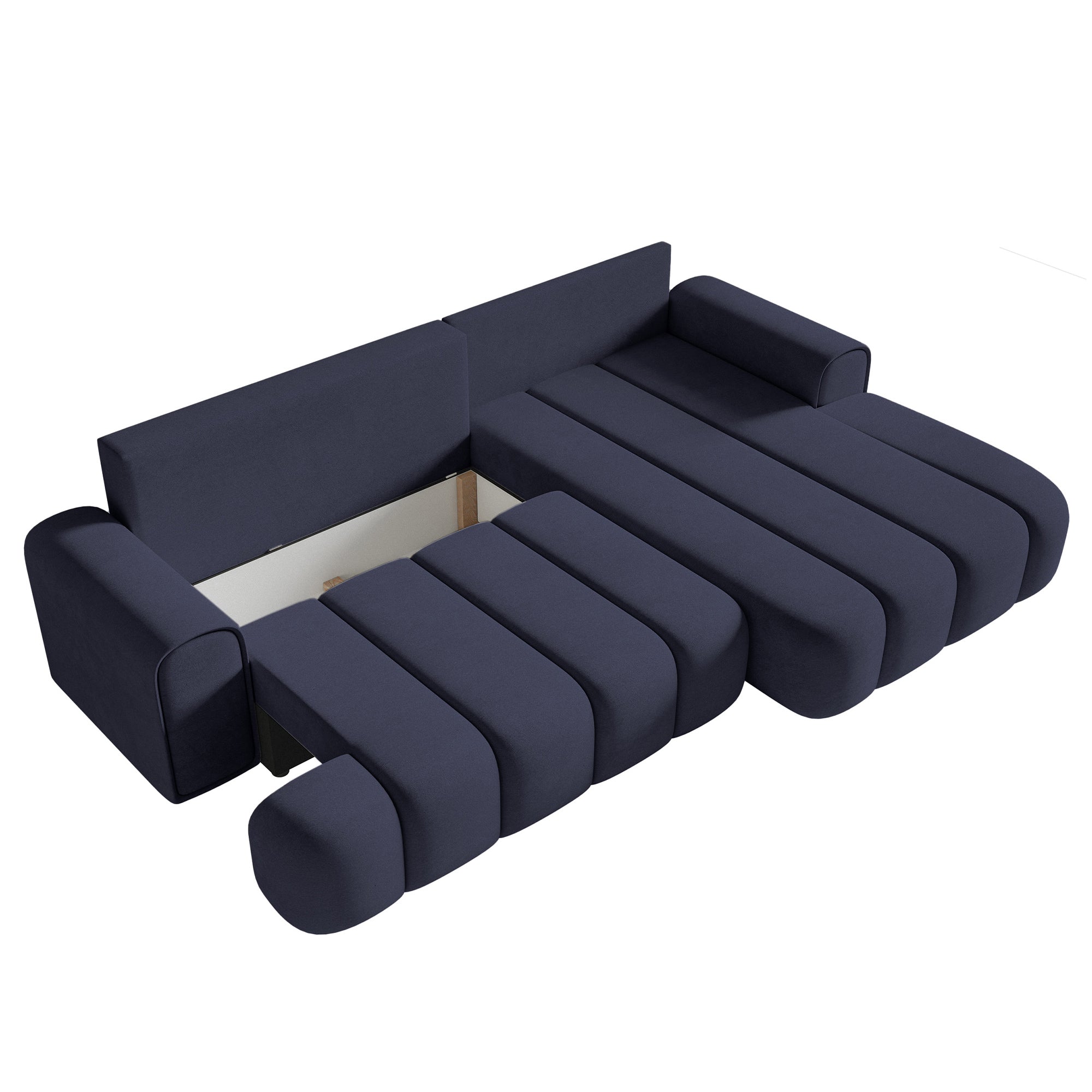 Kampinė miegamoji sofa DELINA Velour 275 cm