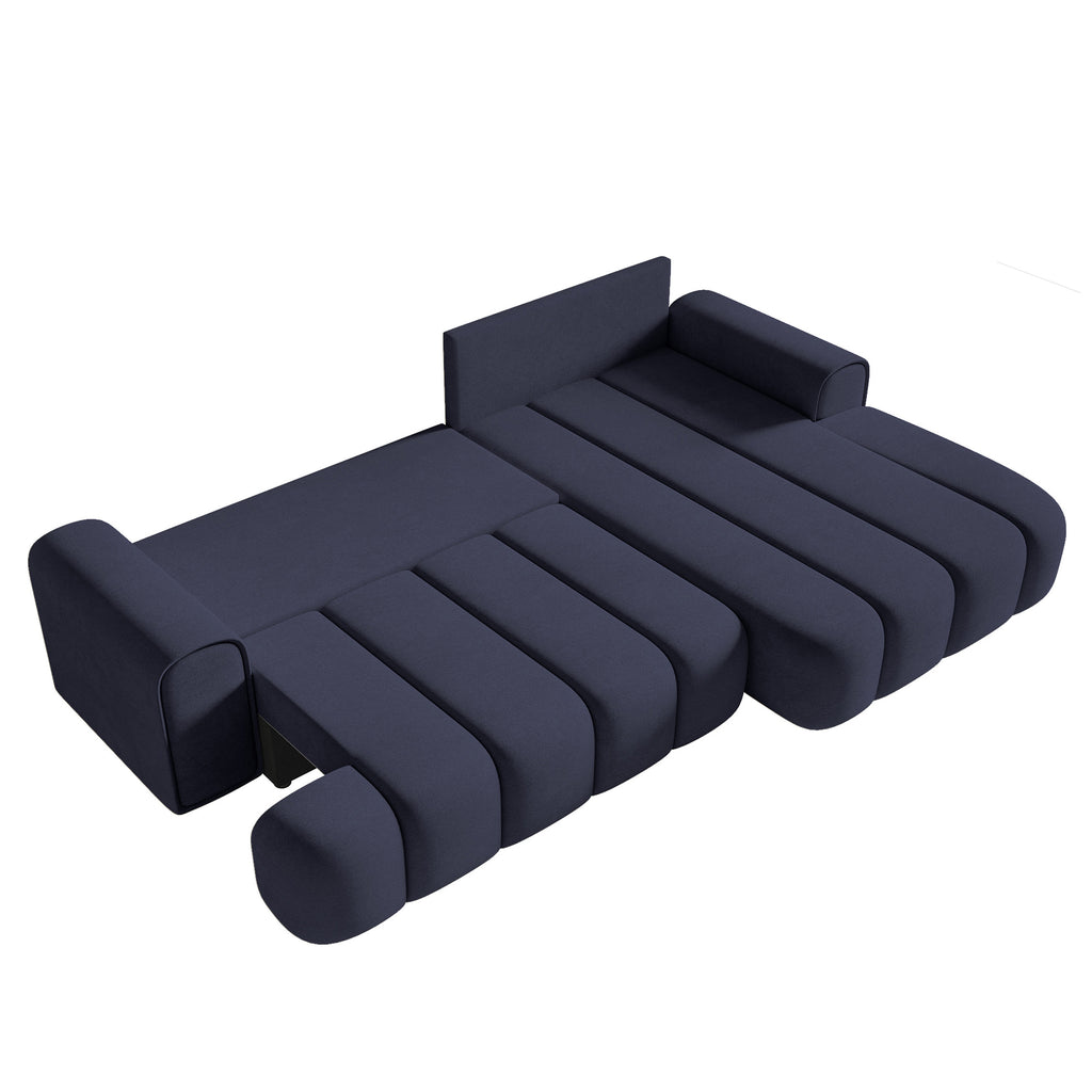 Kampinė miegamoji sofa DELINA Velour 275 cm