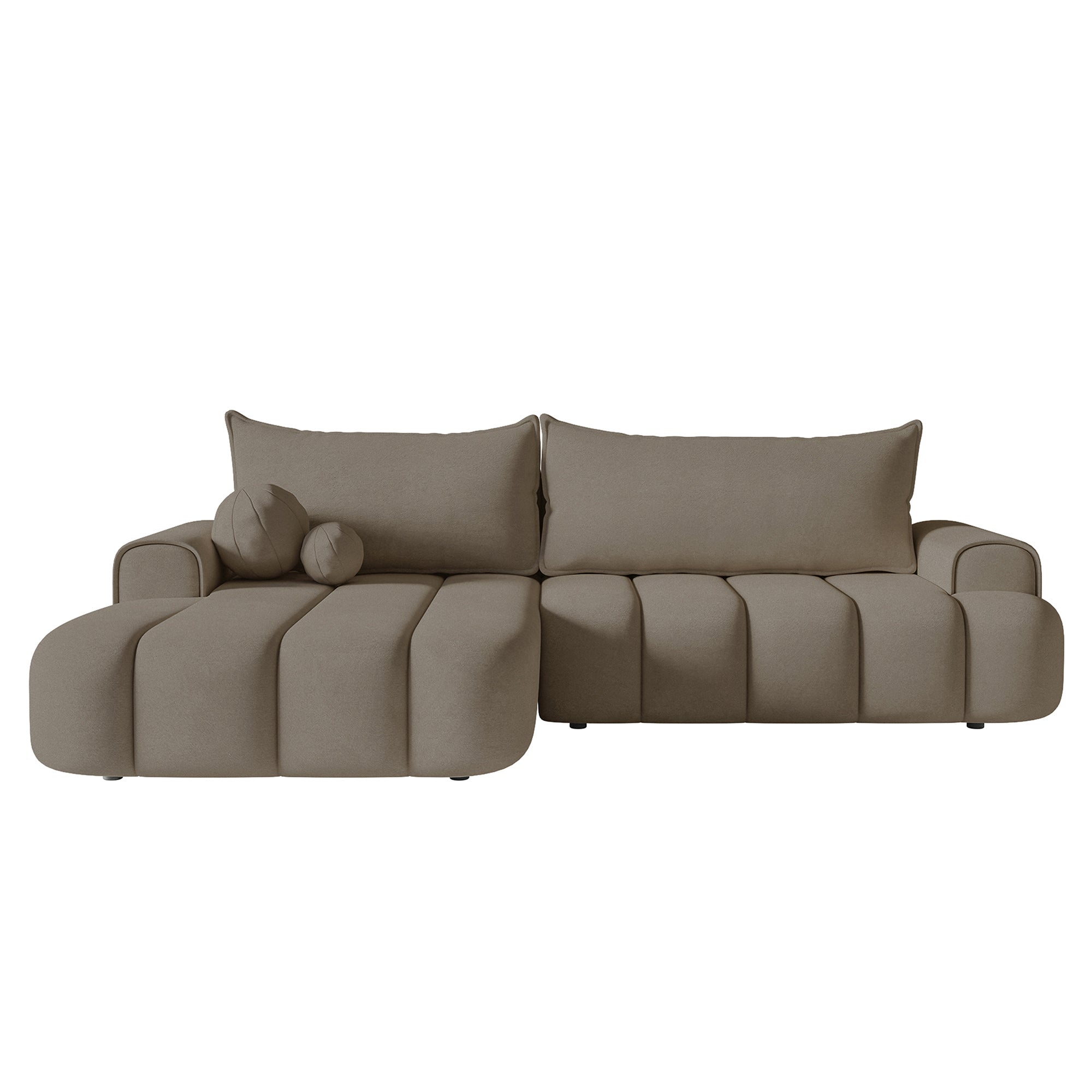 Kampinė miegamoji sofa DELINA Velour 275 cm