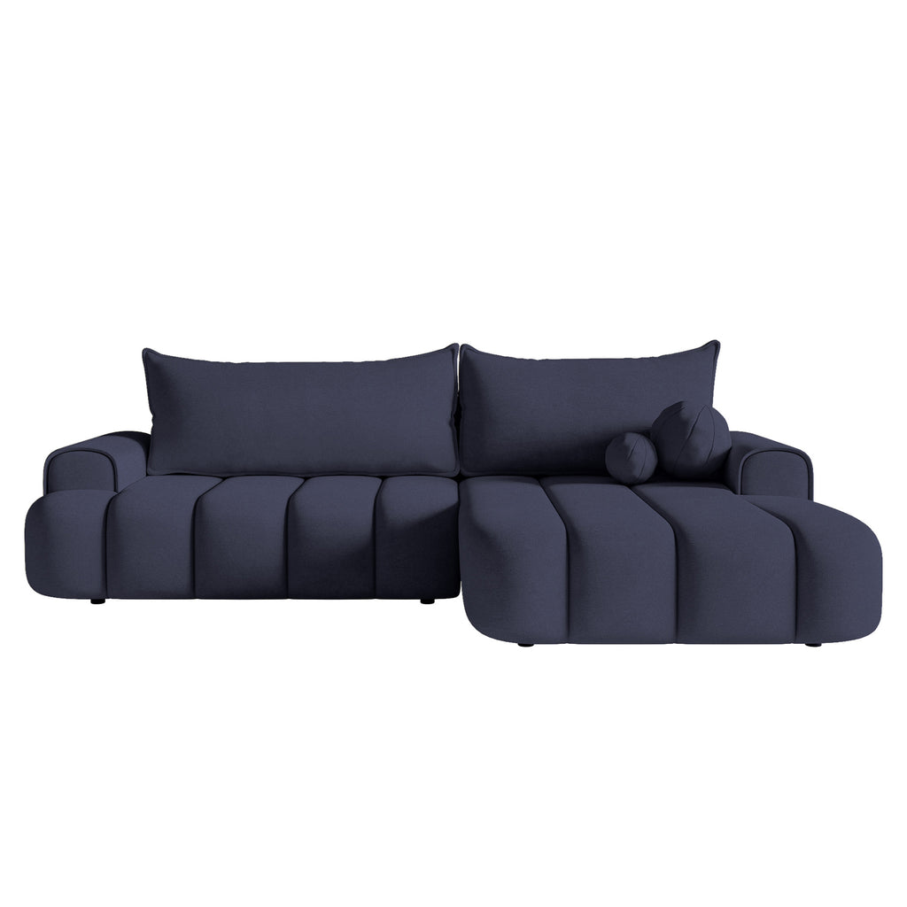 Kampinė miegamoji sofa DELINA Velour 275 cm