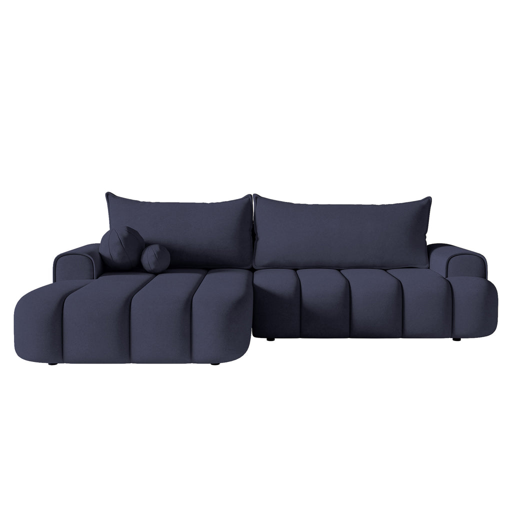 Kampinė miegamoji sofa DELINA Velour 275 cm