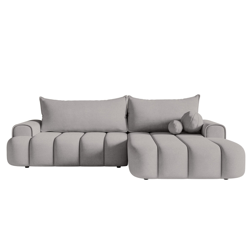 Kampinė miegamoji sofa DELINA Velour 275 cm