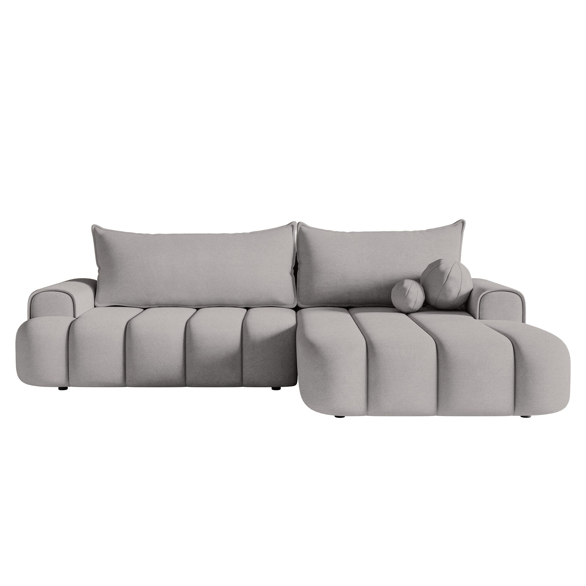 Kampinė miegamoji sofa DELINA Velour 275 cm