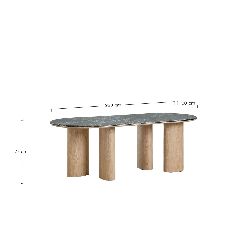 Stalas DIANA oval 220x100 cm