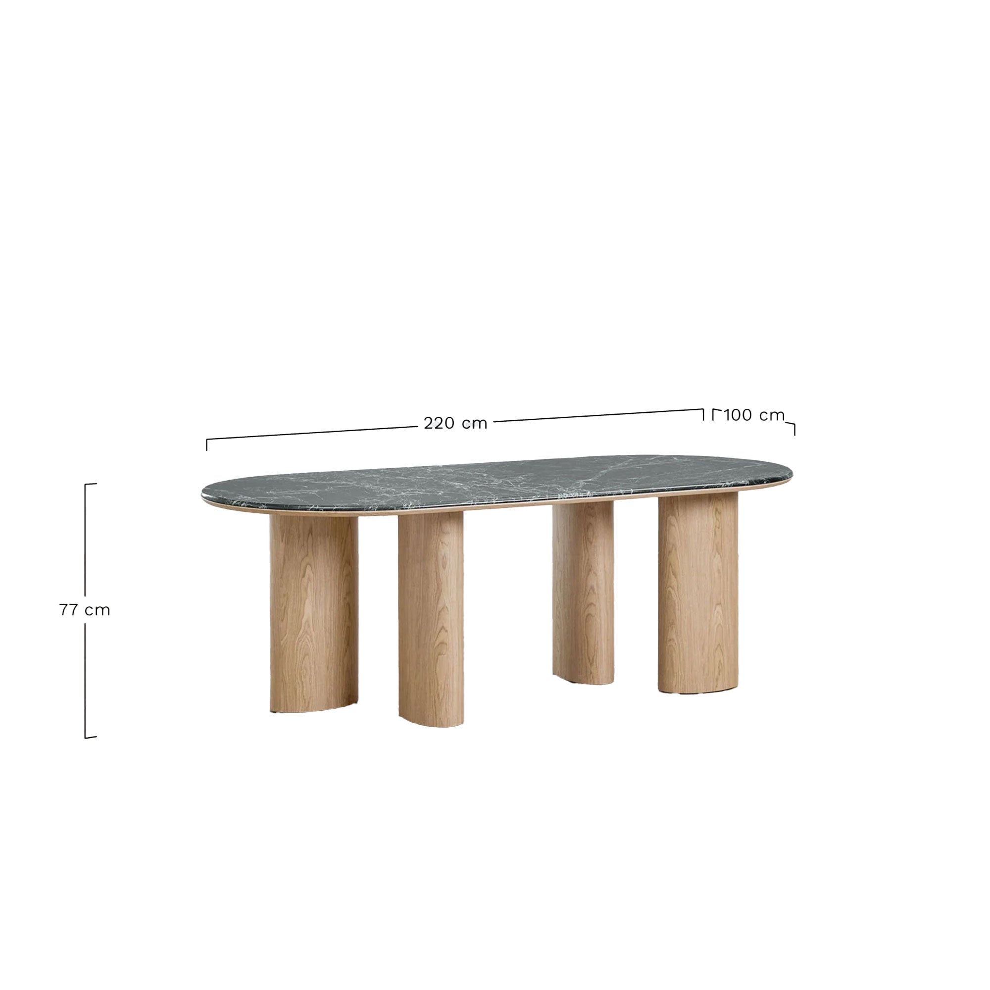 Stalas DIANA oval 220x100 cm