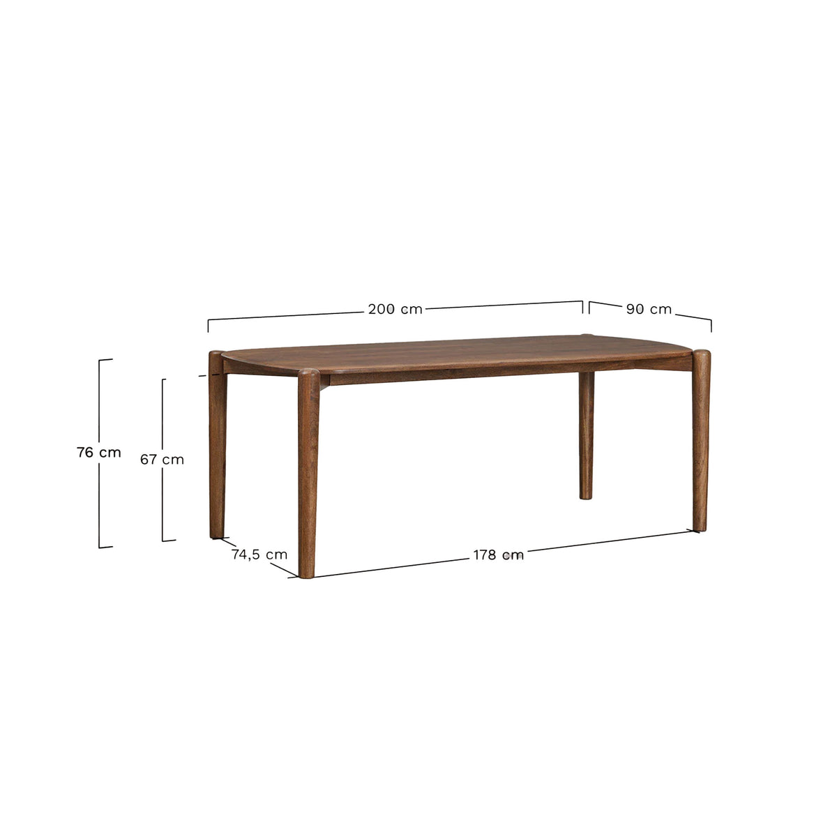 Stalas DUNA 200x90 cm