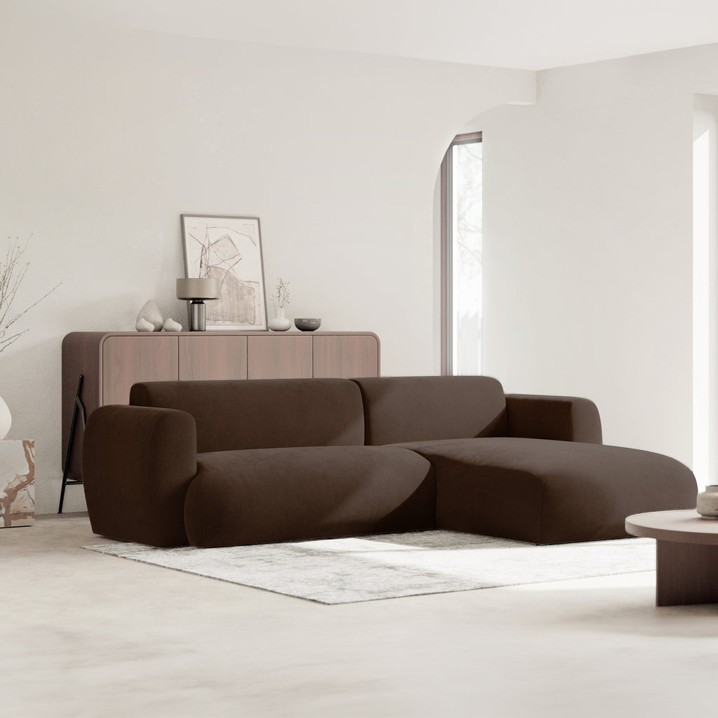 Kampinė miegamoji sofa EMA 262 cm