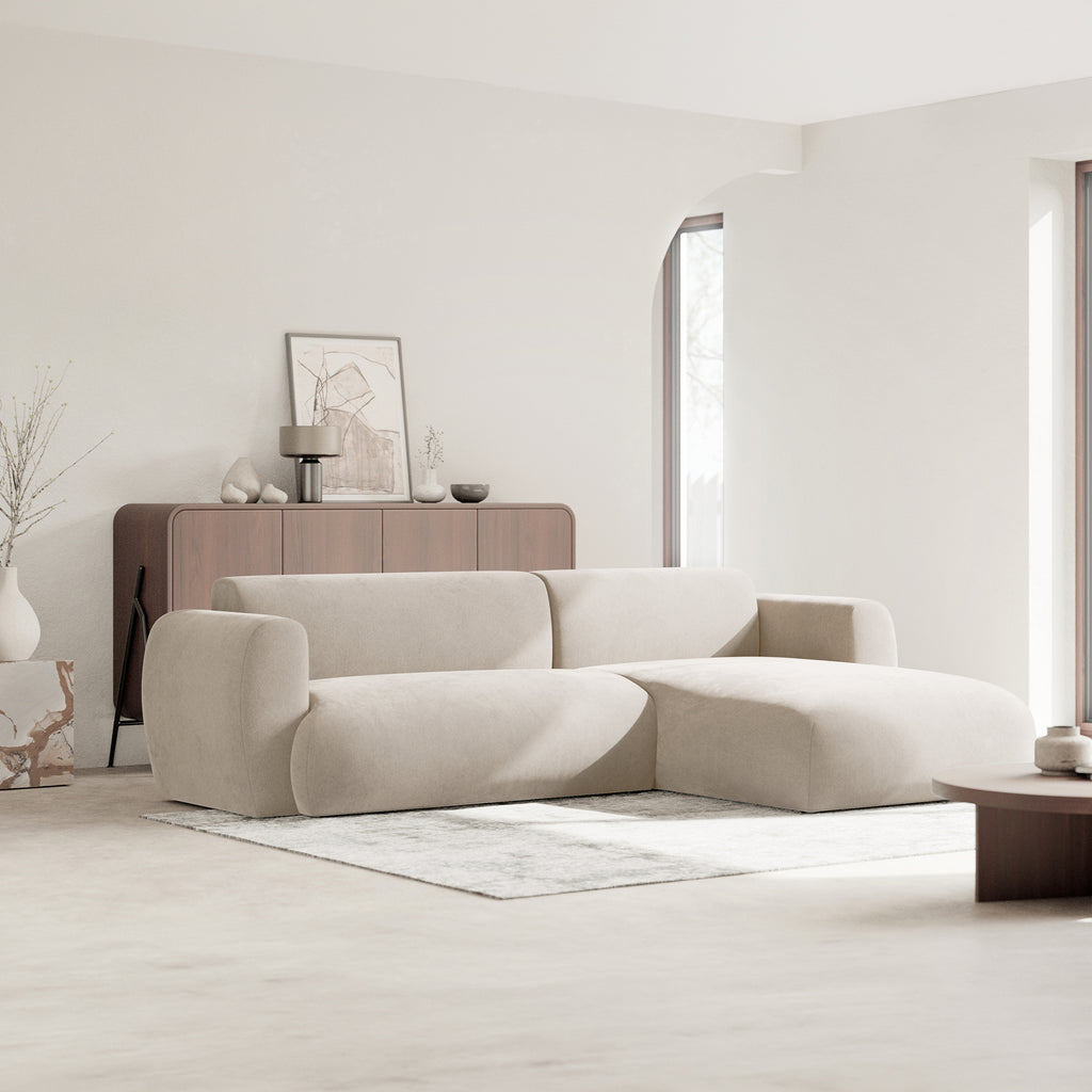 Kampinė miegamoji sofa EMA 262 cm