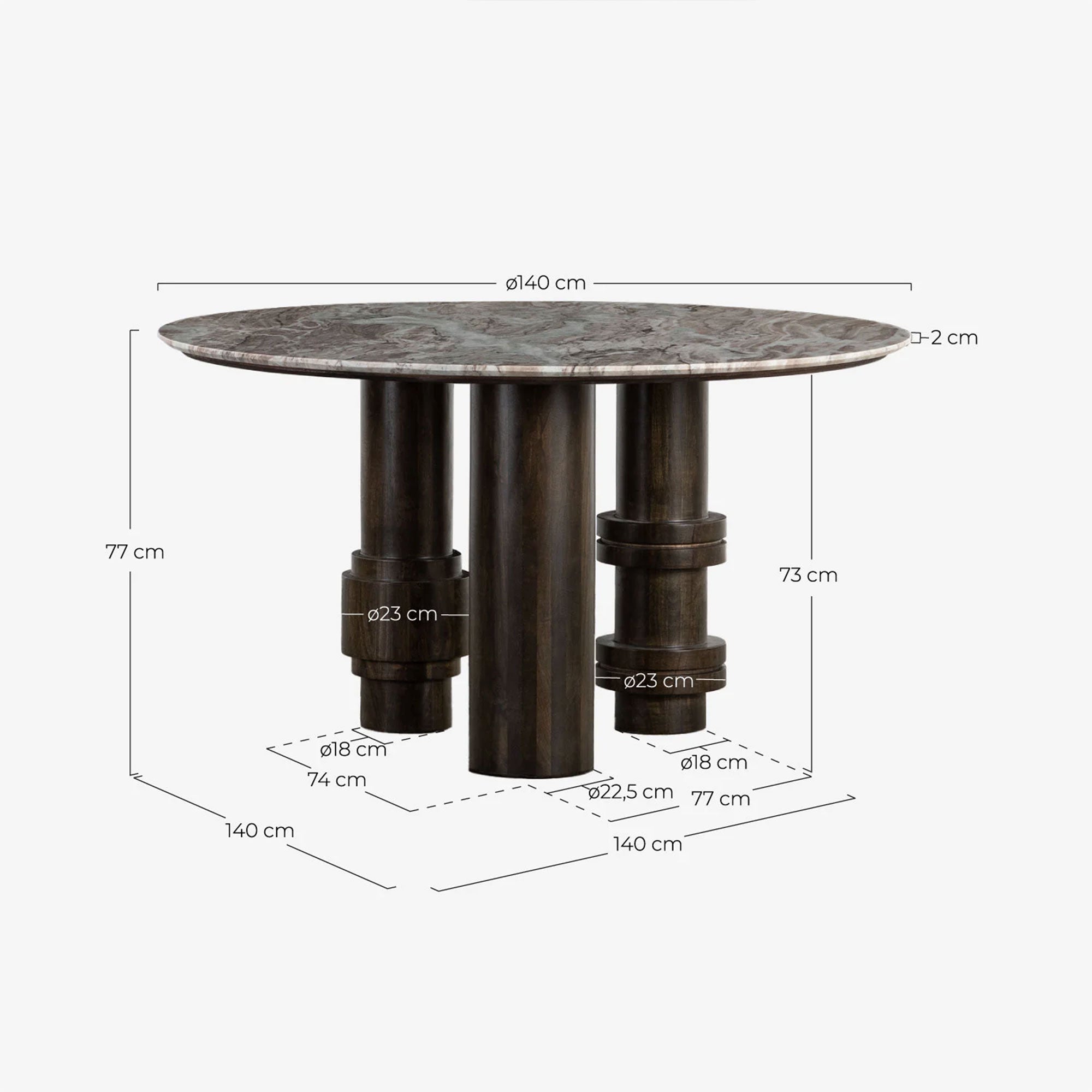 Stalas ETON Ø 140 cm