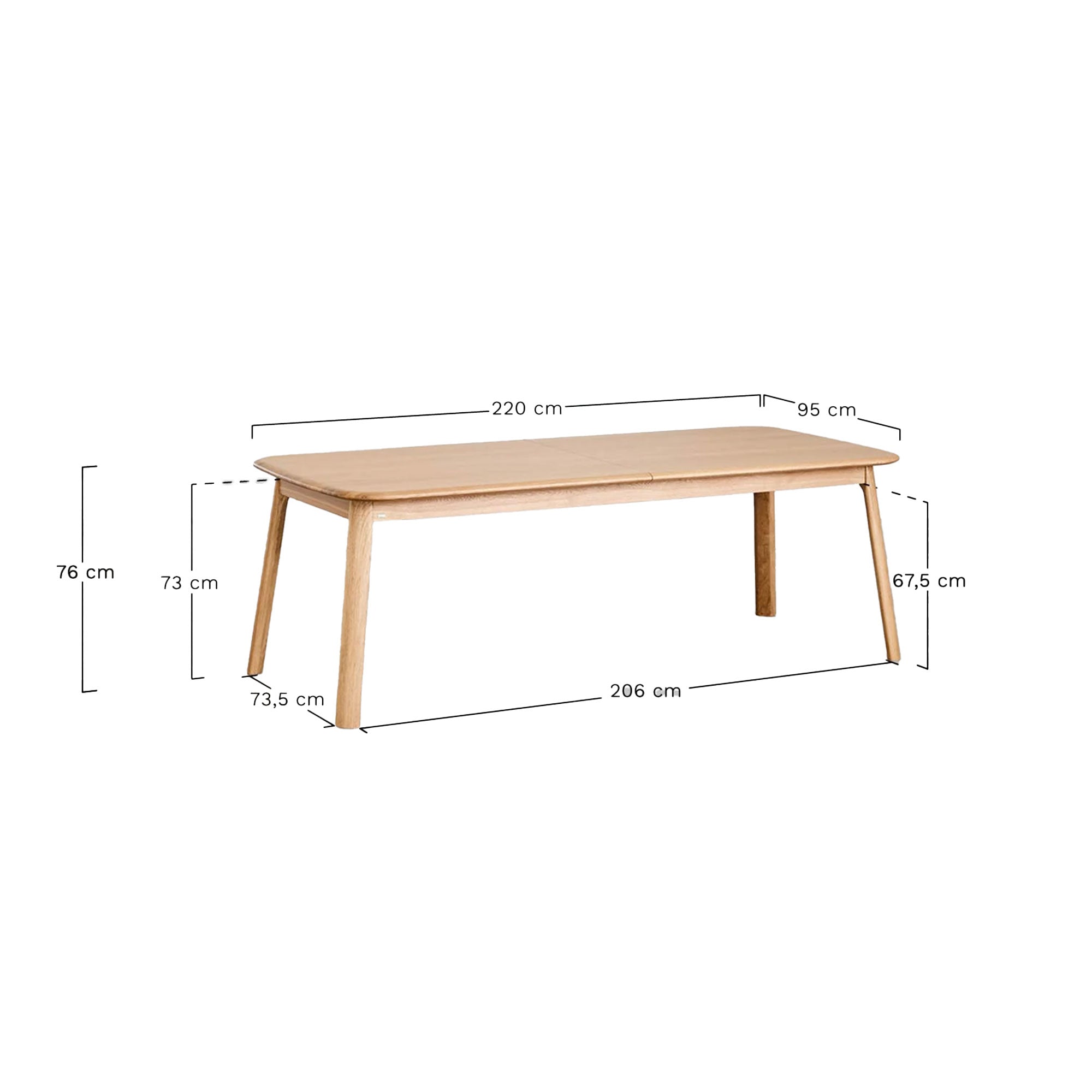Stalas EVER išskleidžiamas 220-320x95 cm