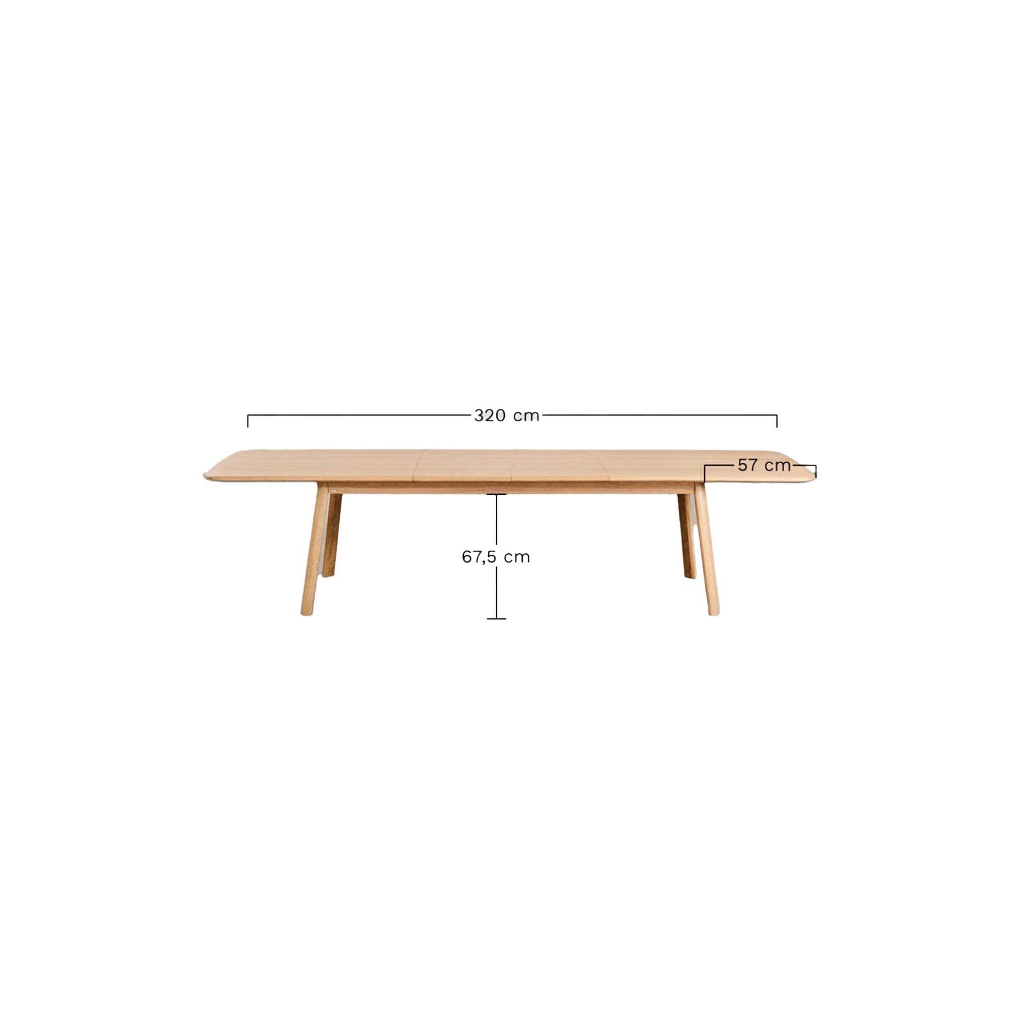 Stalas EVER išskleidžiamas 220-320x95 cm