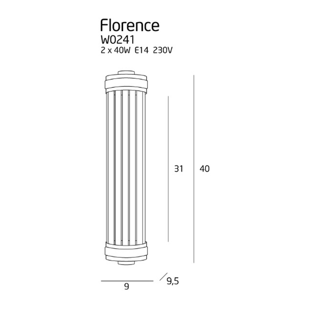 MAXLIGHT FLORENCE sieninis šviestuvas