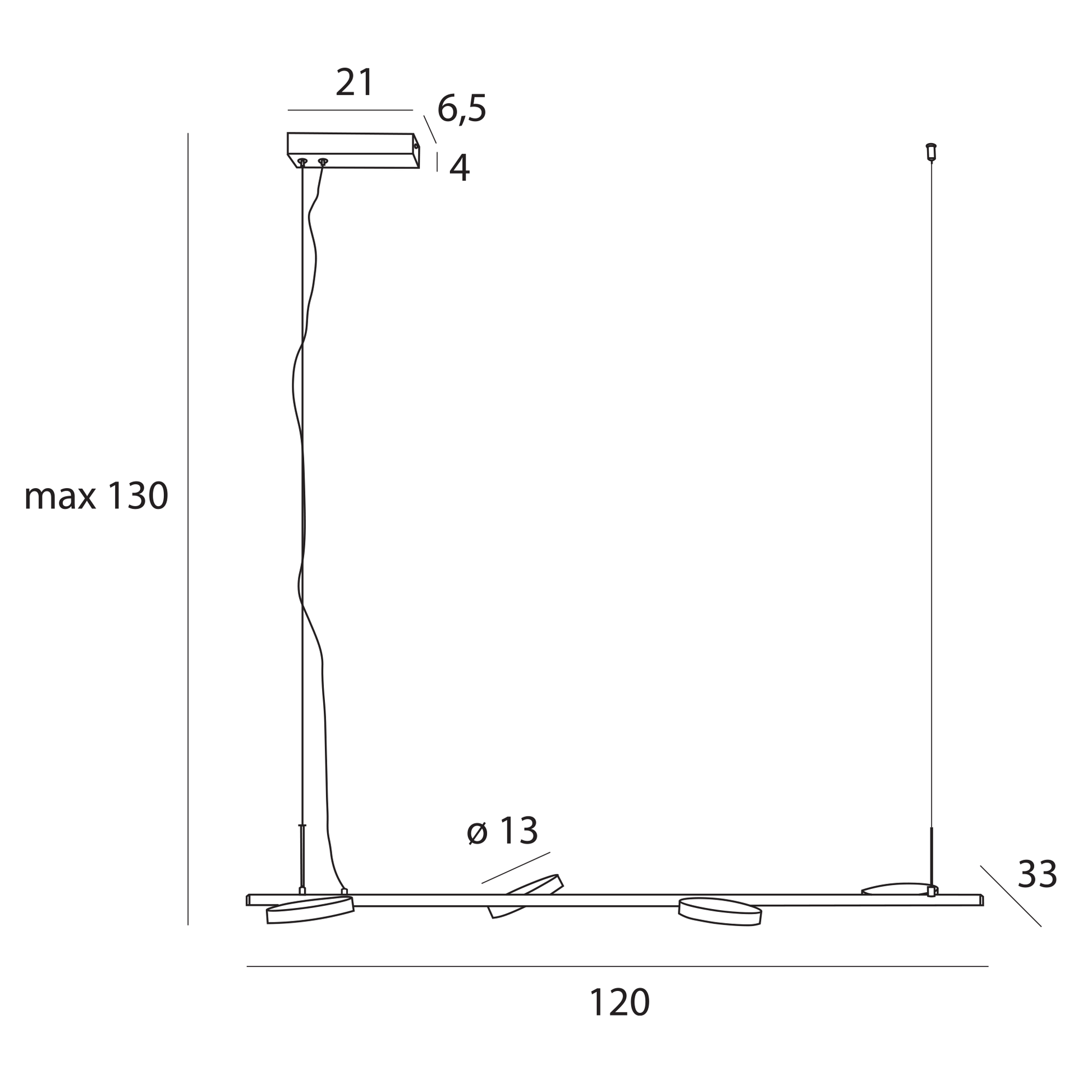MAXLIGHT IBIZA IV P0529 pakabinamas šviestuvas