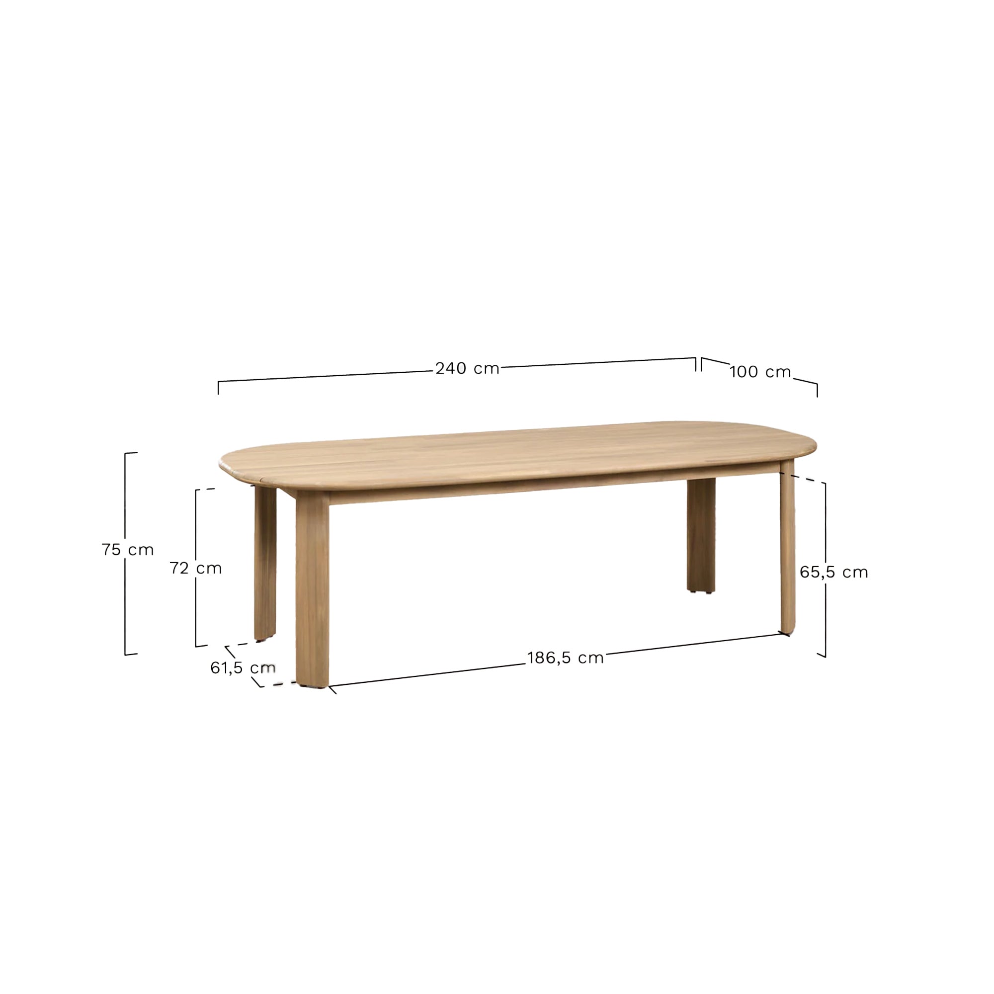 LONE stalas 240x100 cm