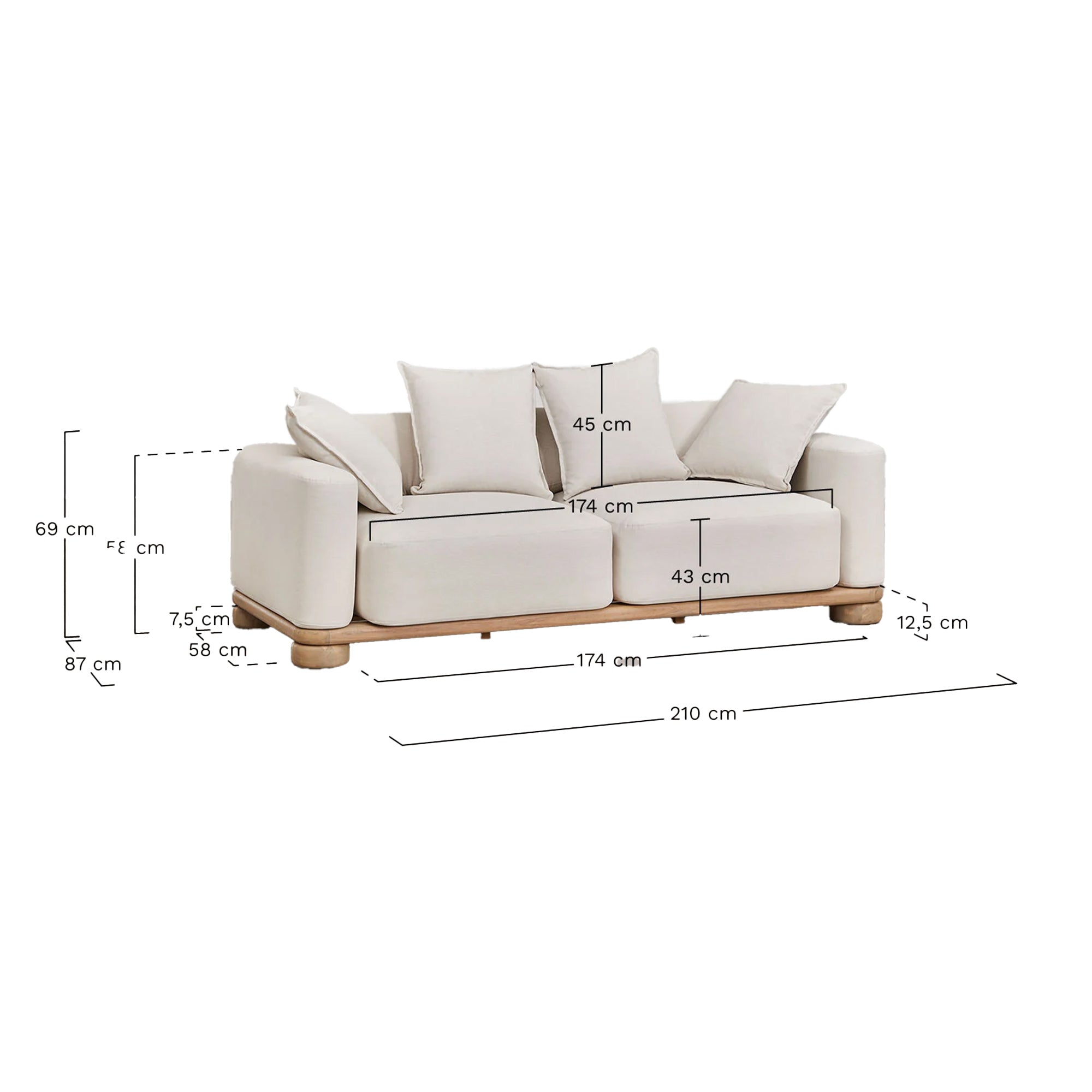 LONIS sofa 210 cm