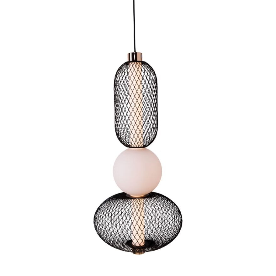 MAXLIGHT BORA A P0591 pakabinamas LED šviestuvas – tinklinis dizainas bei apvalios formos