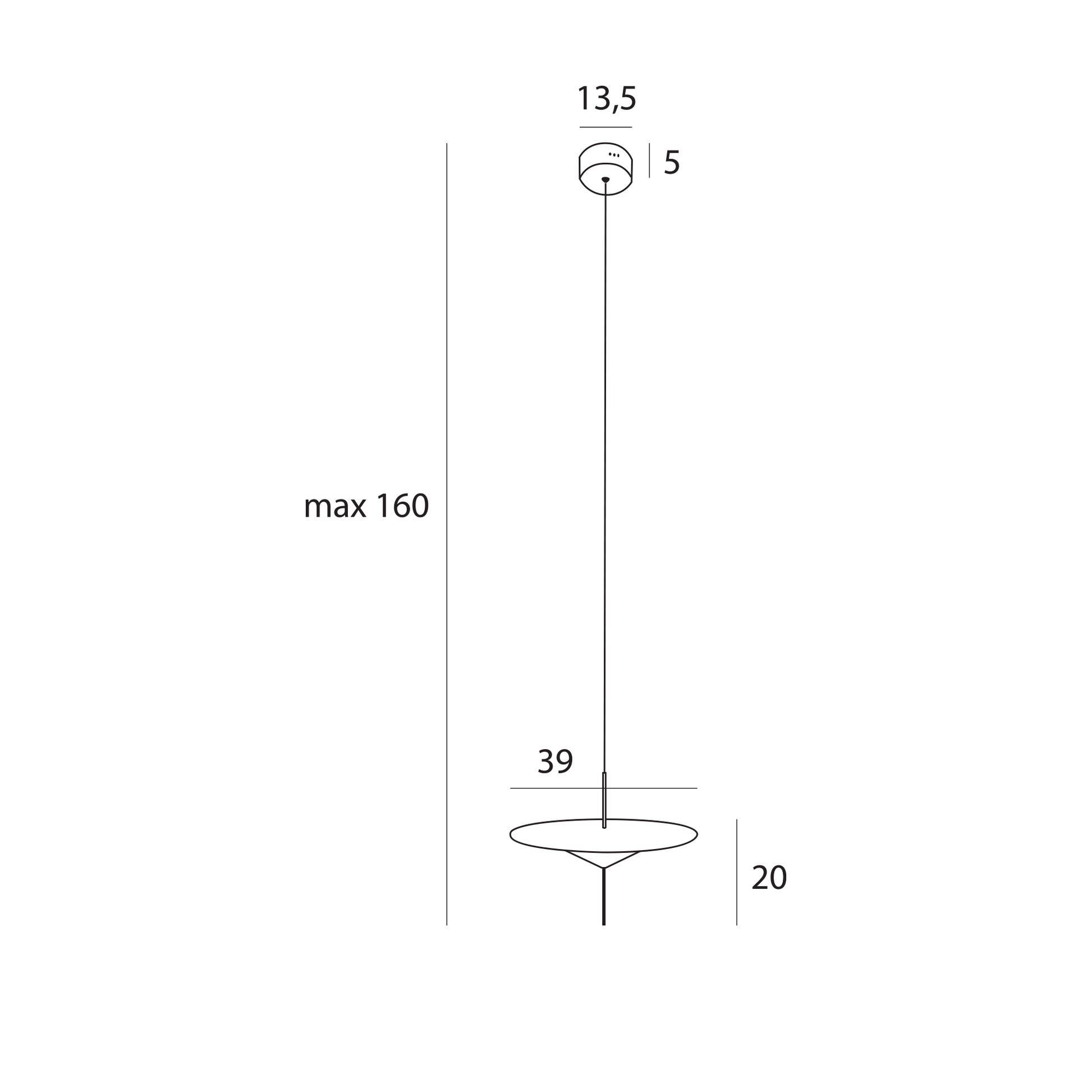 MAXLIGHT CONE pakabinamas šviestuvas